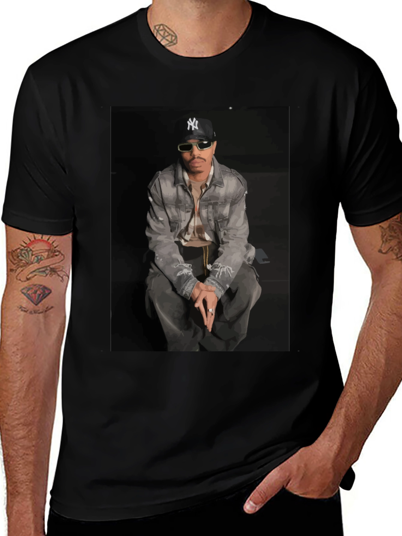 Camiseta Hombre Estampada Diseño Urbano