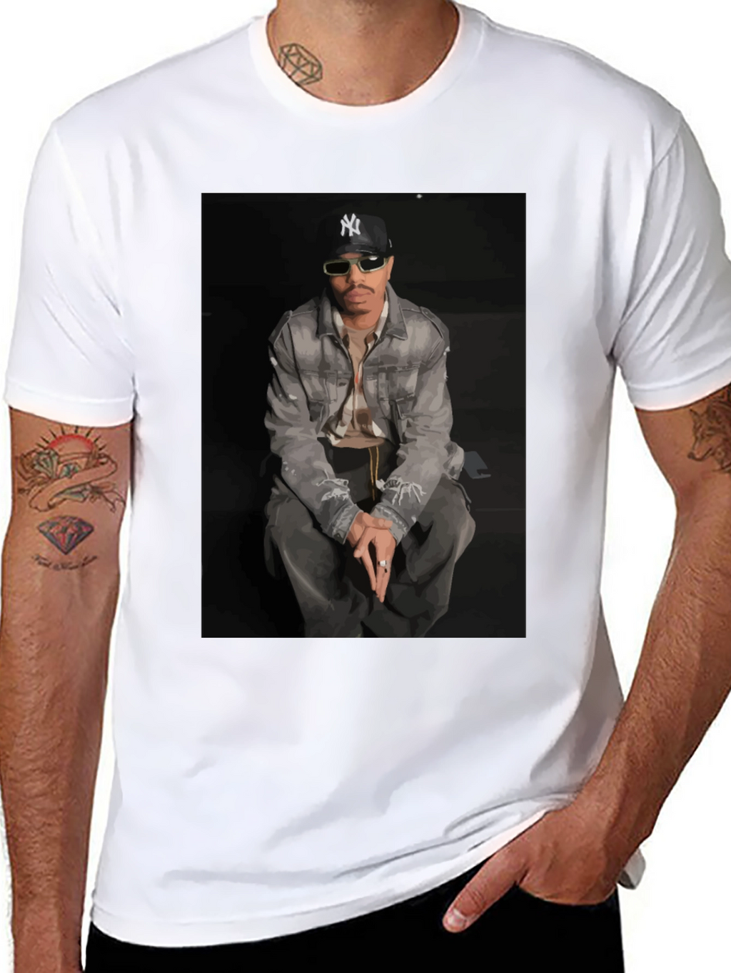 Camiseta Hombre Estampada Diseño Urbano
