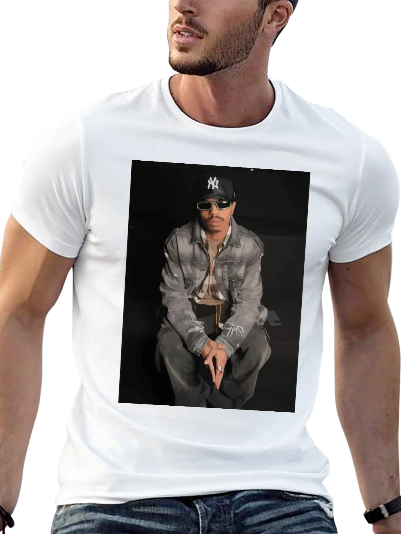 Camiseta Hombre Estampada Diseño Urbano
