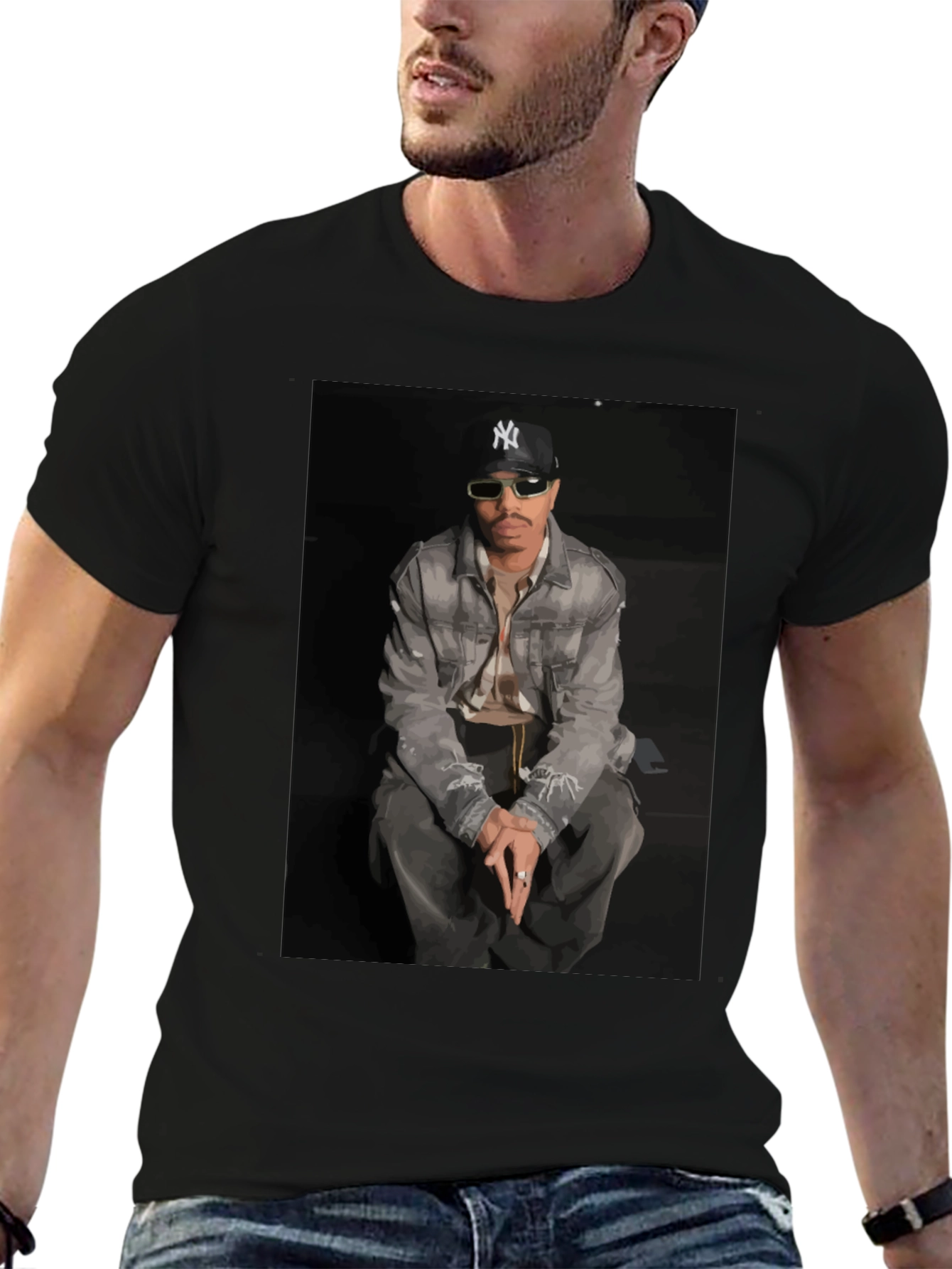 Camiseta Hombre Estampada Diseño Urbano