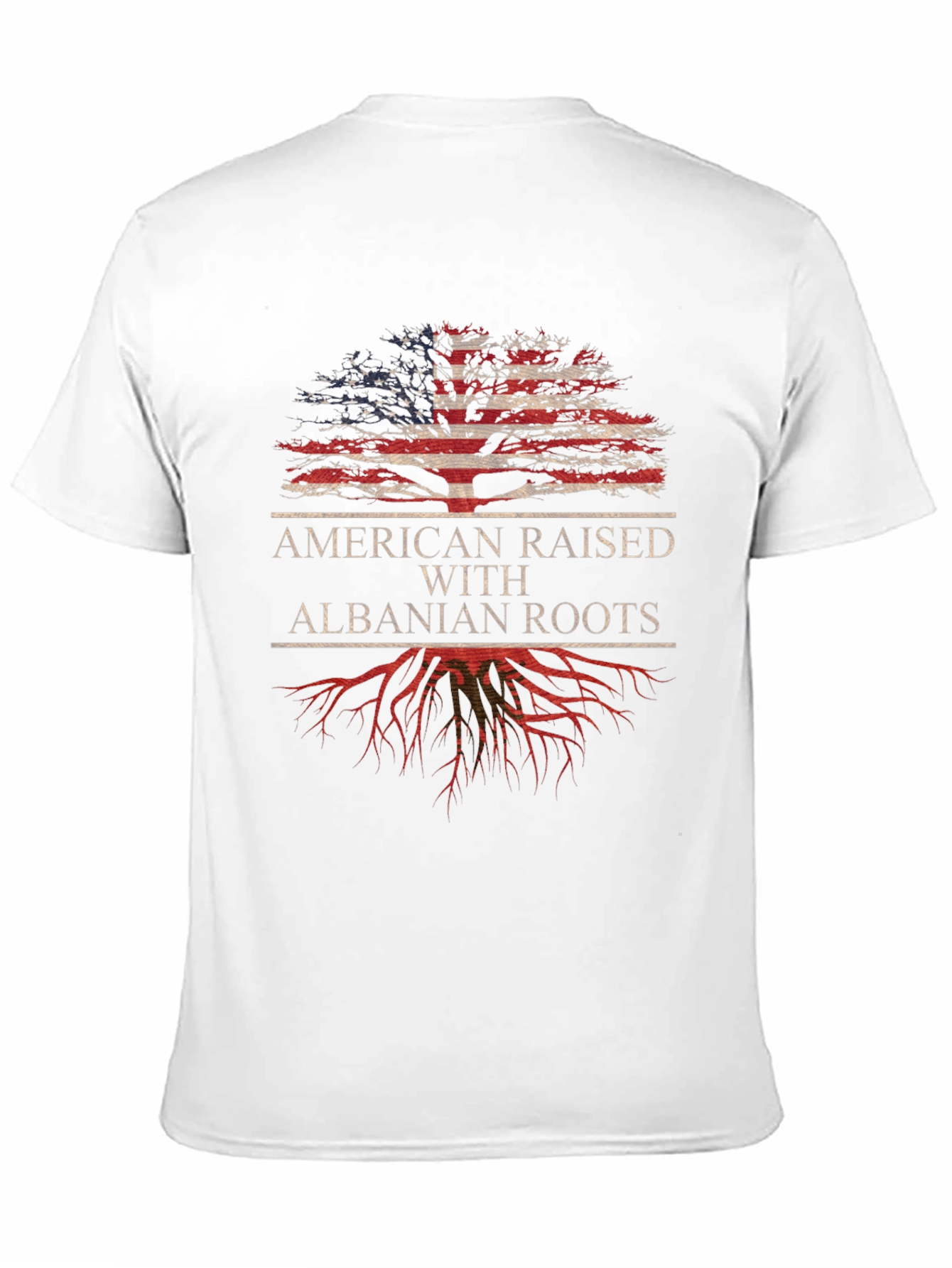 Camiseta Americana con Raíces Albanesas