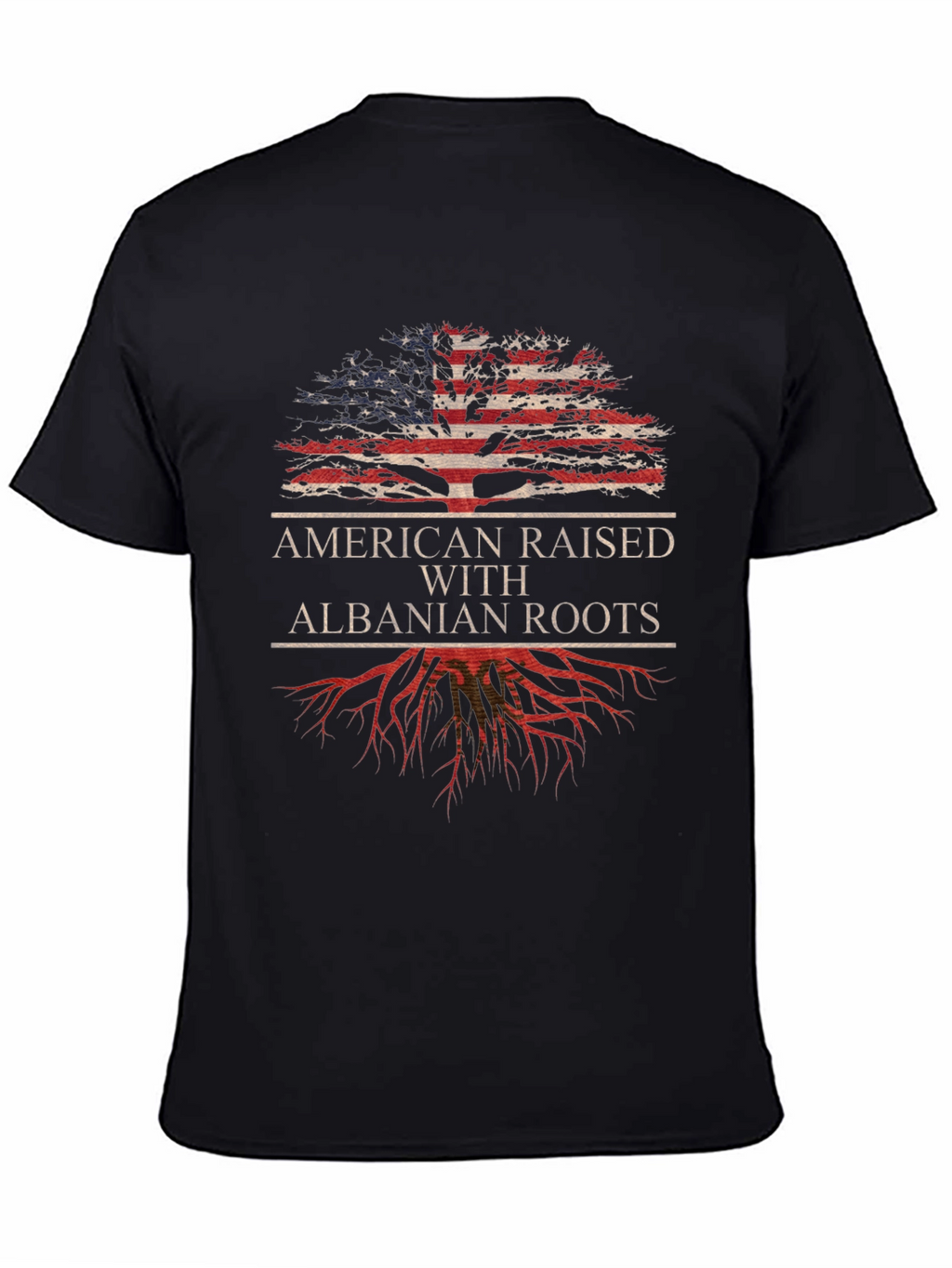 Camiseta Americana con Raíces Albanesas