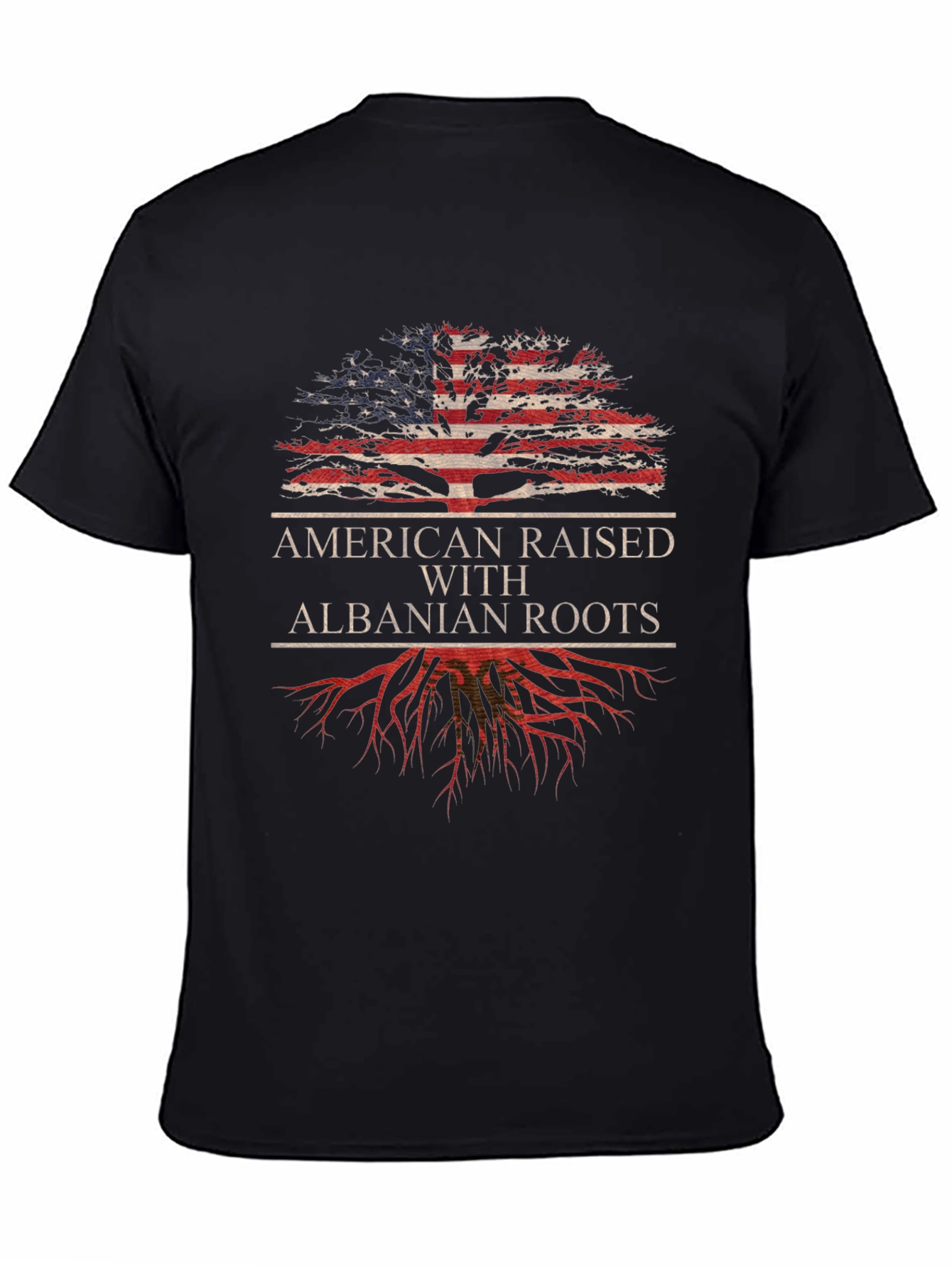Camiseta Americana con Raíces Albanesas