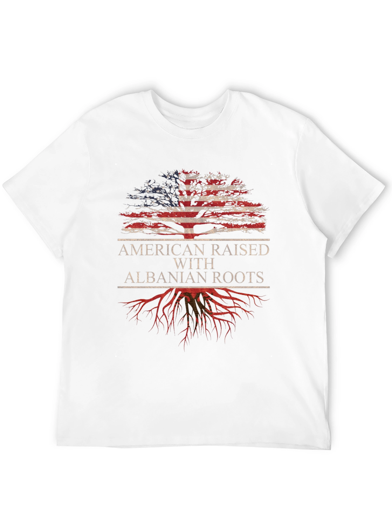 Camiseta Americana con Raíces Albanesas