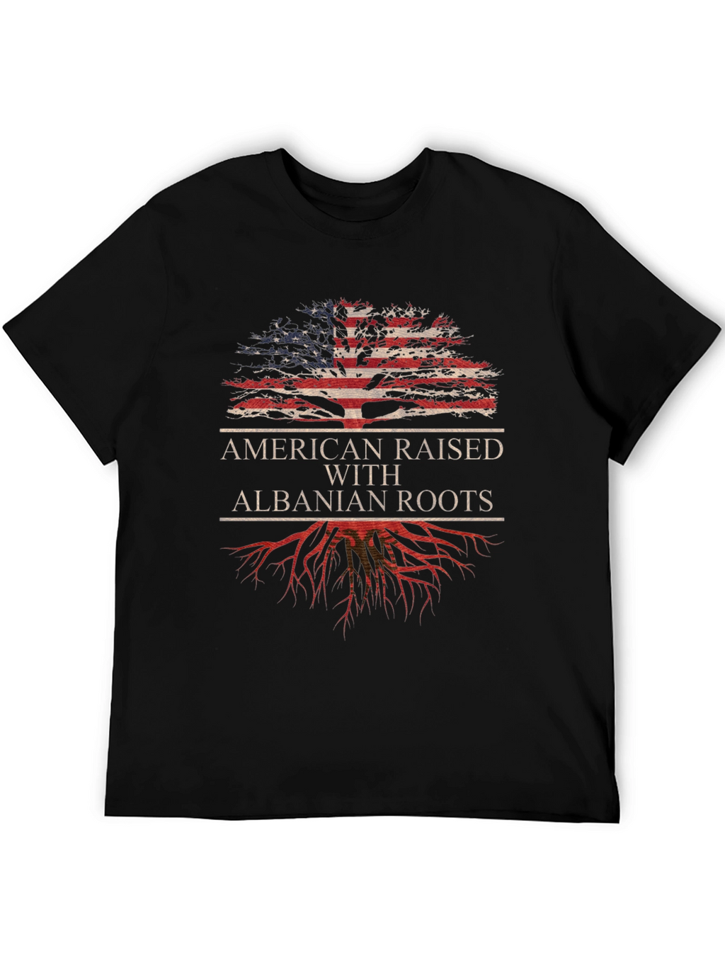 Camiseta Americana con Raíces Albanesas