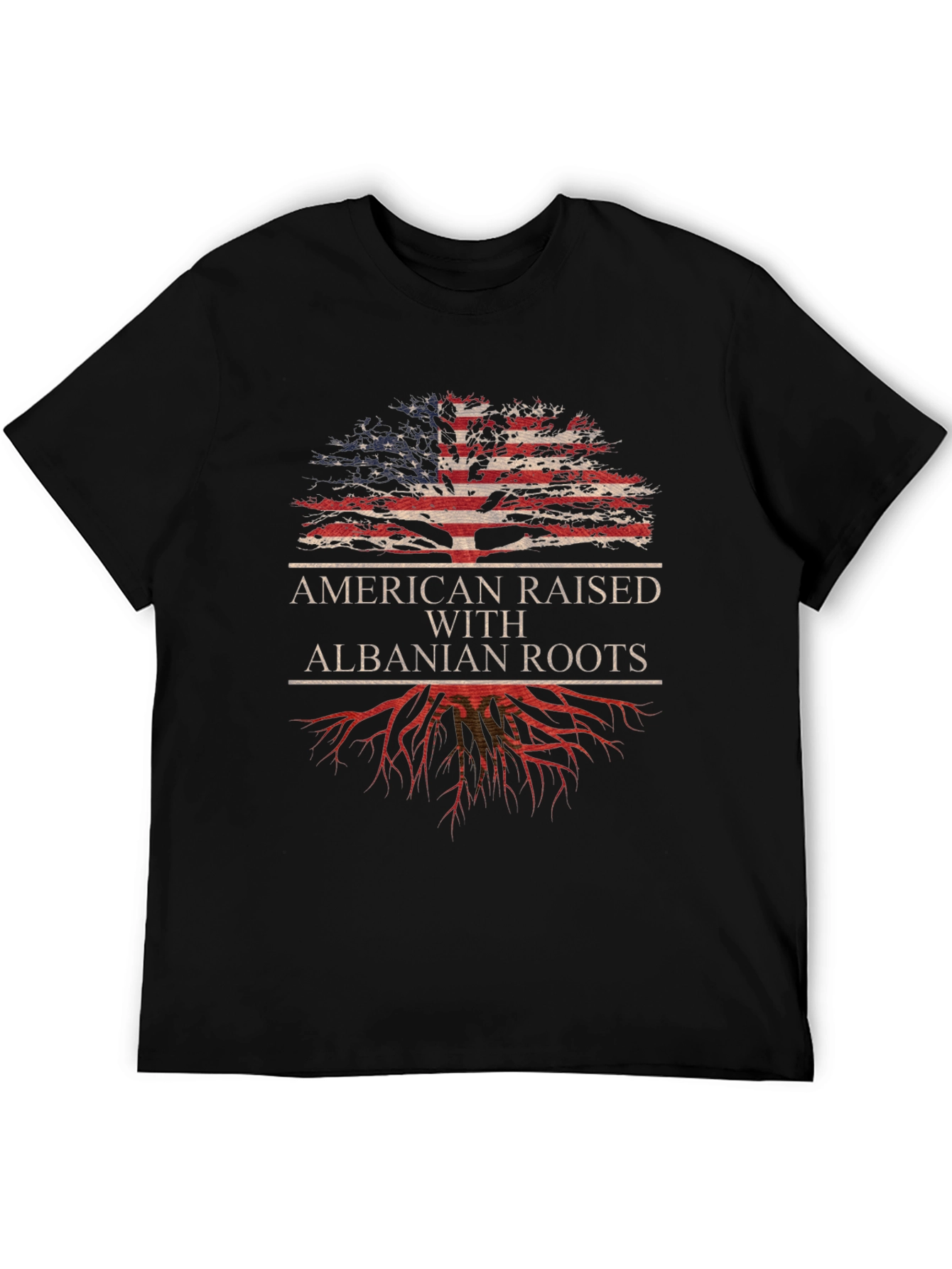 Camiseta Americana con Raíces Albanesas