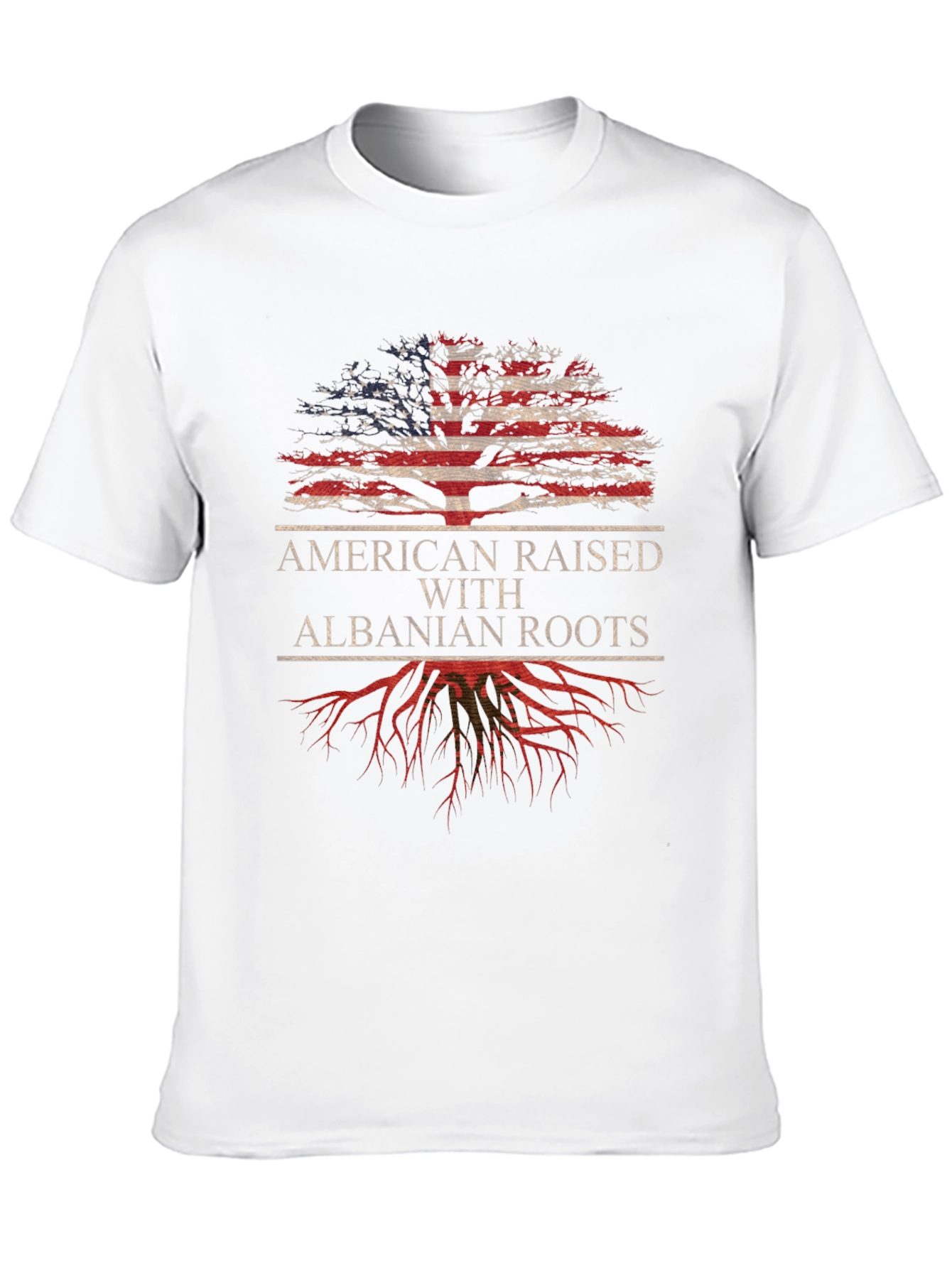 Camiseta Americana con Raíces Albanesas