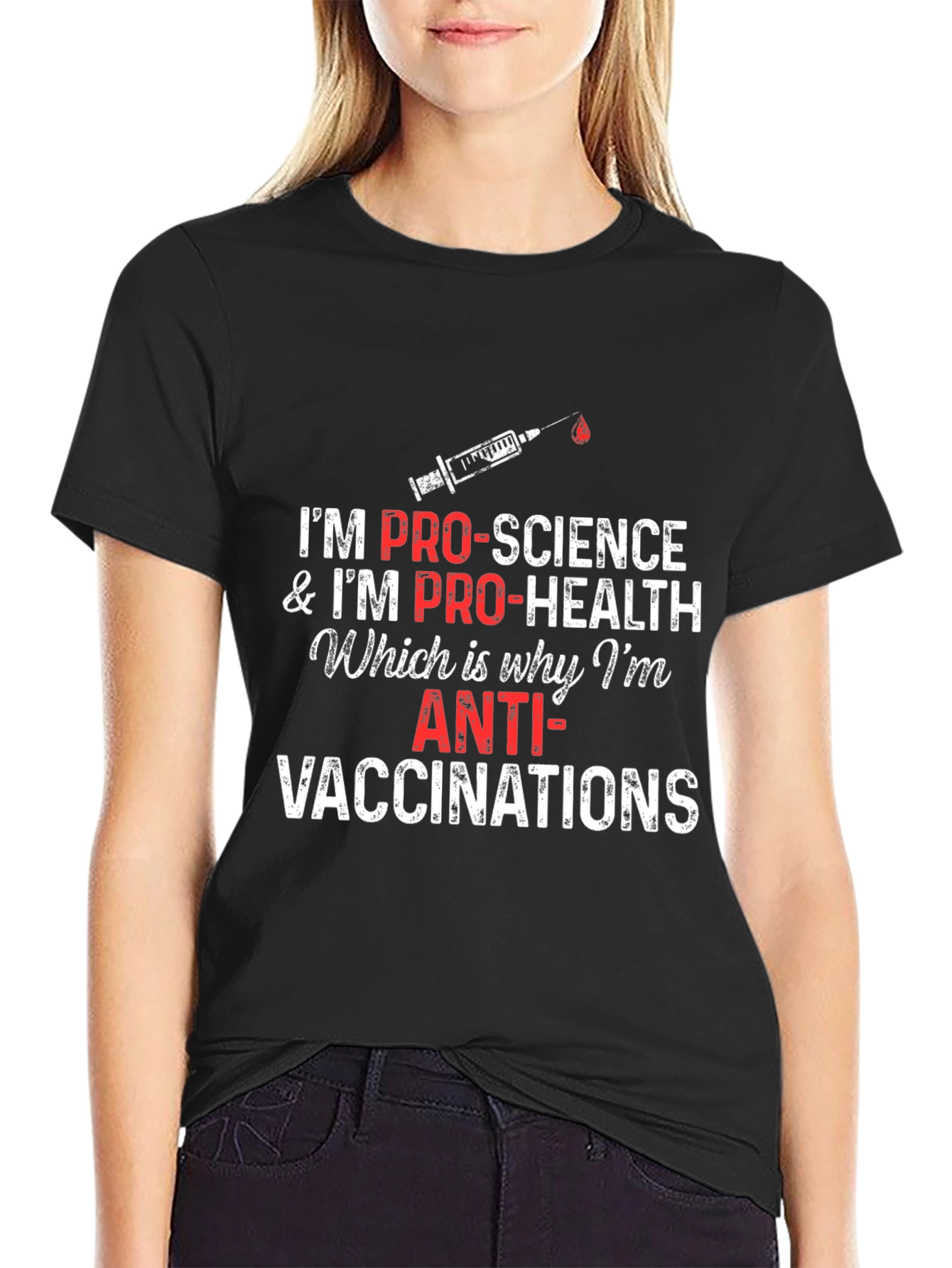 Camiseta Hombre Pro-Ciencia Anti-Vacunas