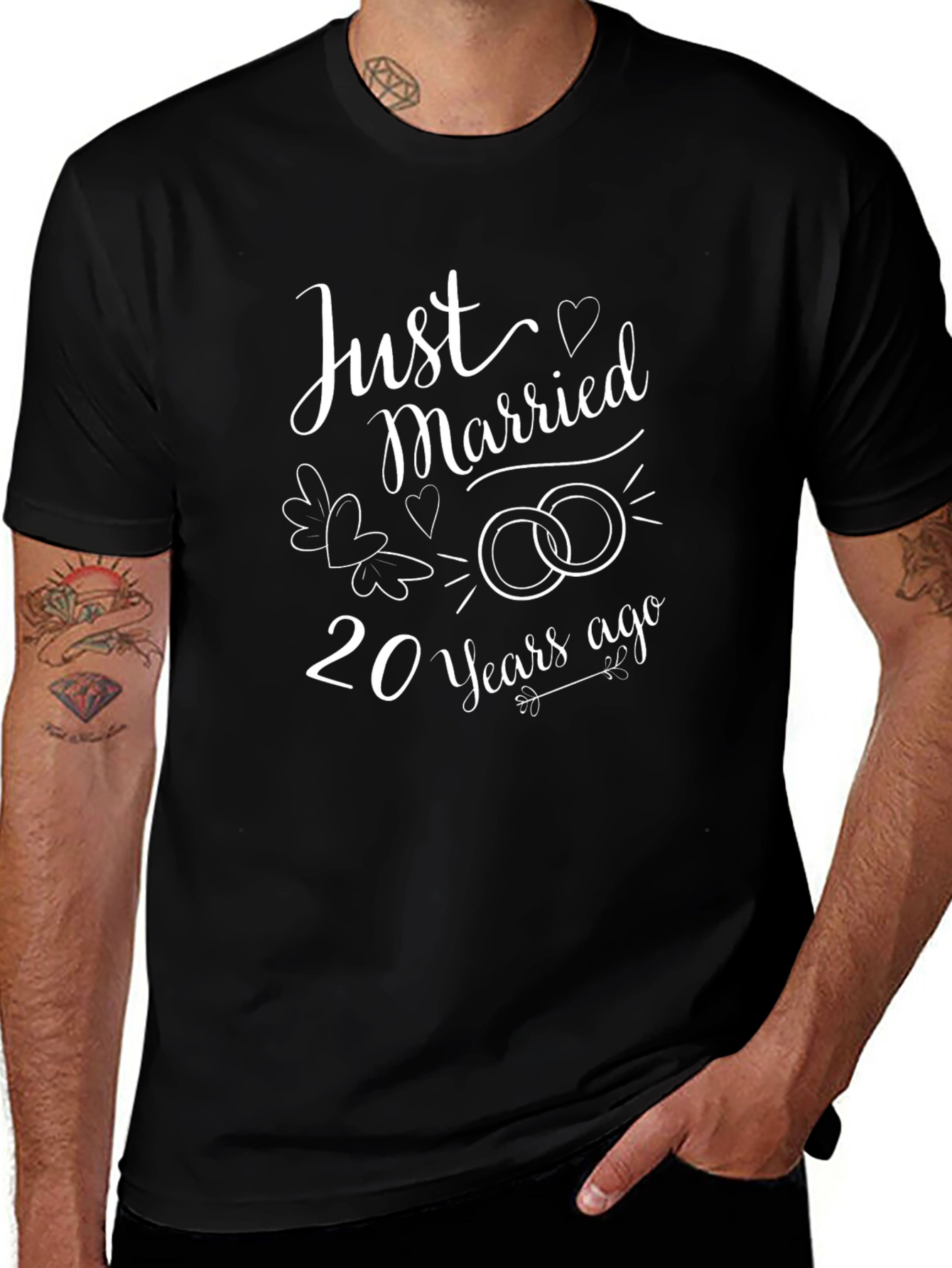 Camiseta Hombre Aniversario de Boda - 20 Años