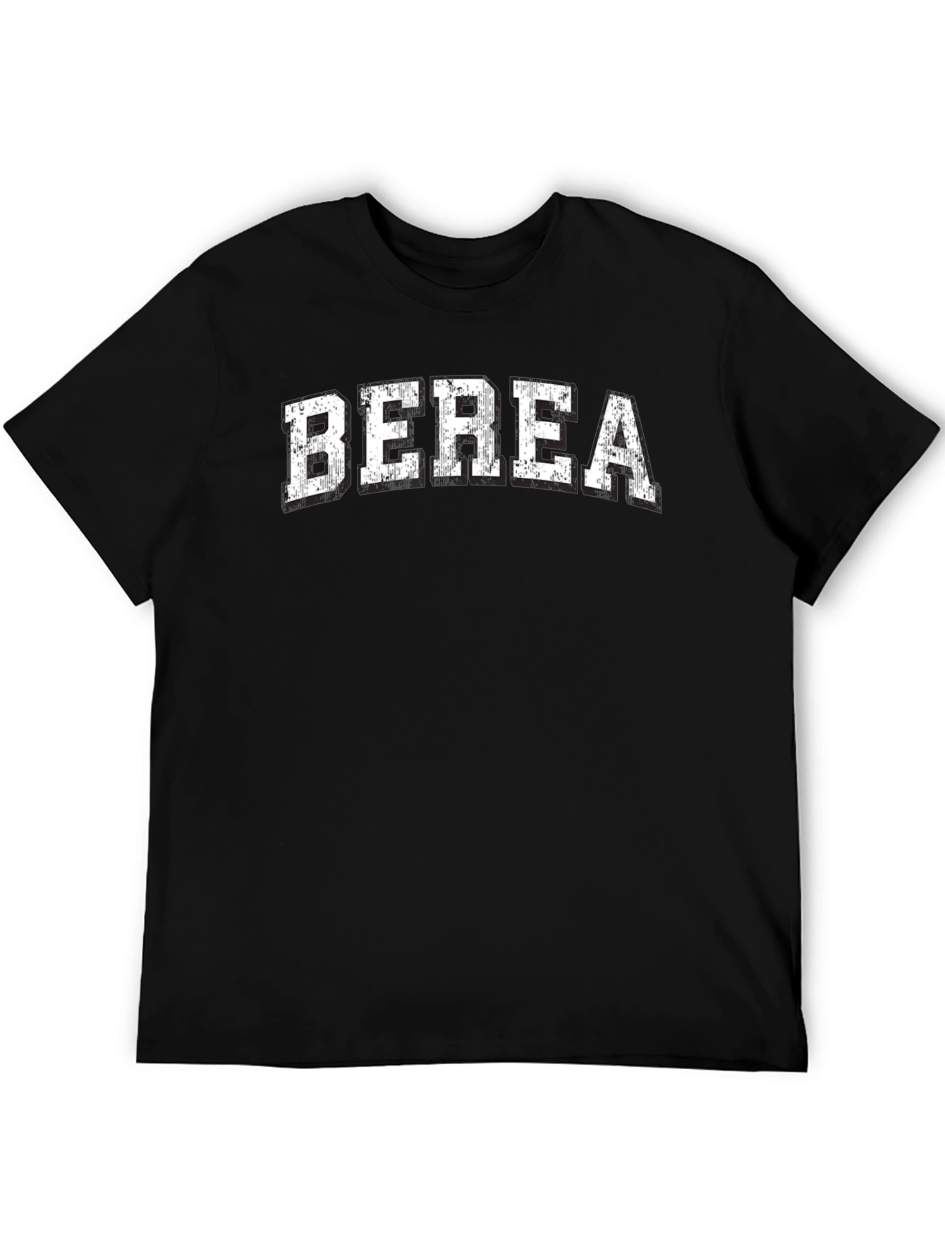 Camiseta Berea Clásica Negra Algodón para Hombre
