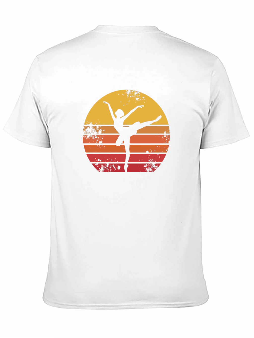 Camiseta Hombre Negra Silueta Bailarina Retro