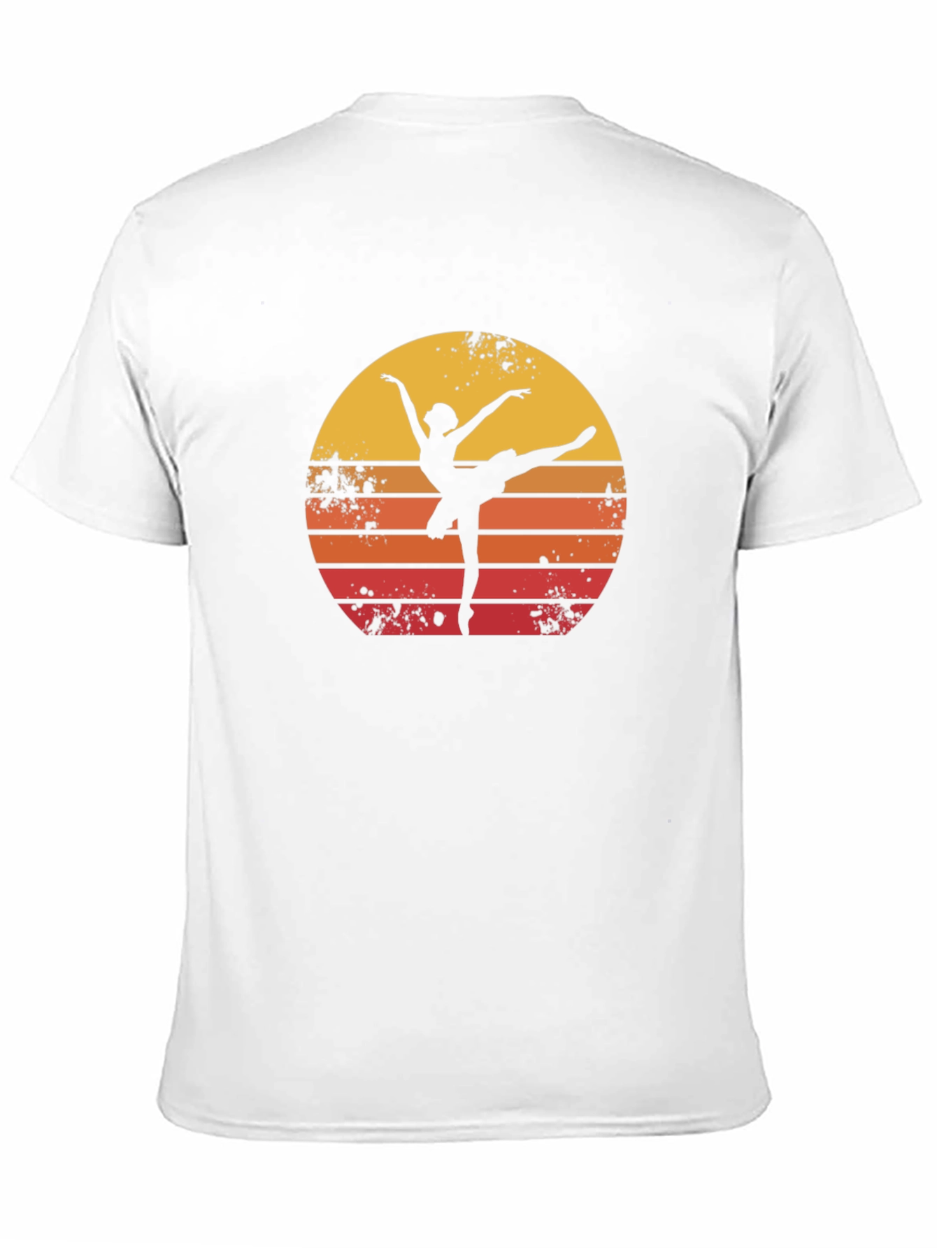 Camiseta Hombre Negra Silueta Bailarina Retro