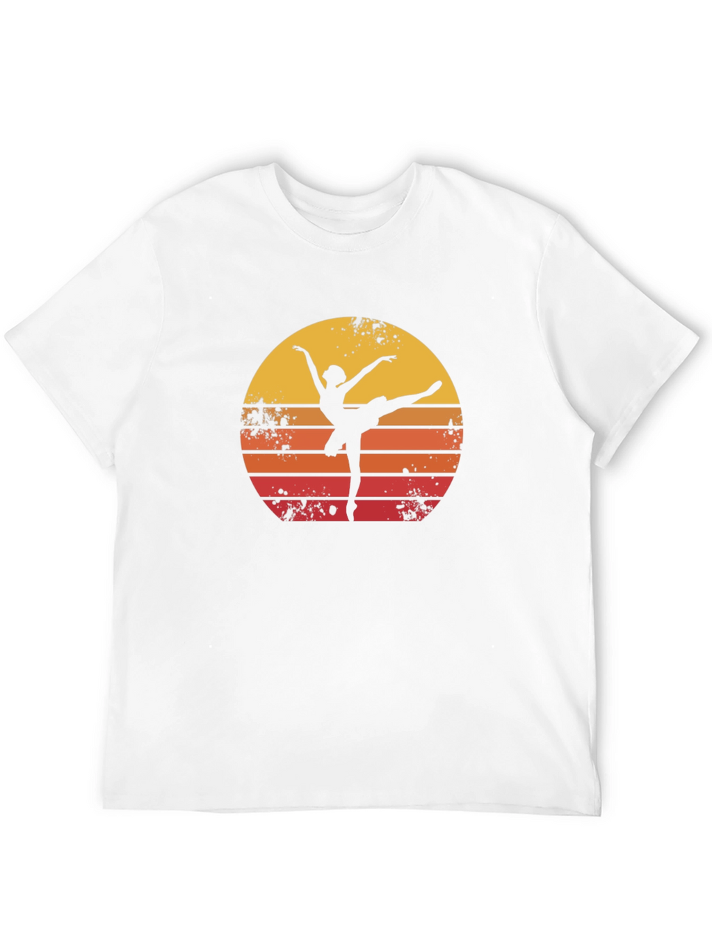 Camiseta Hombre Negra Silueta Bailarina Retro