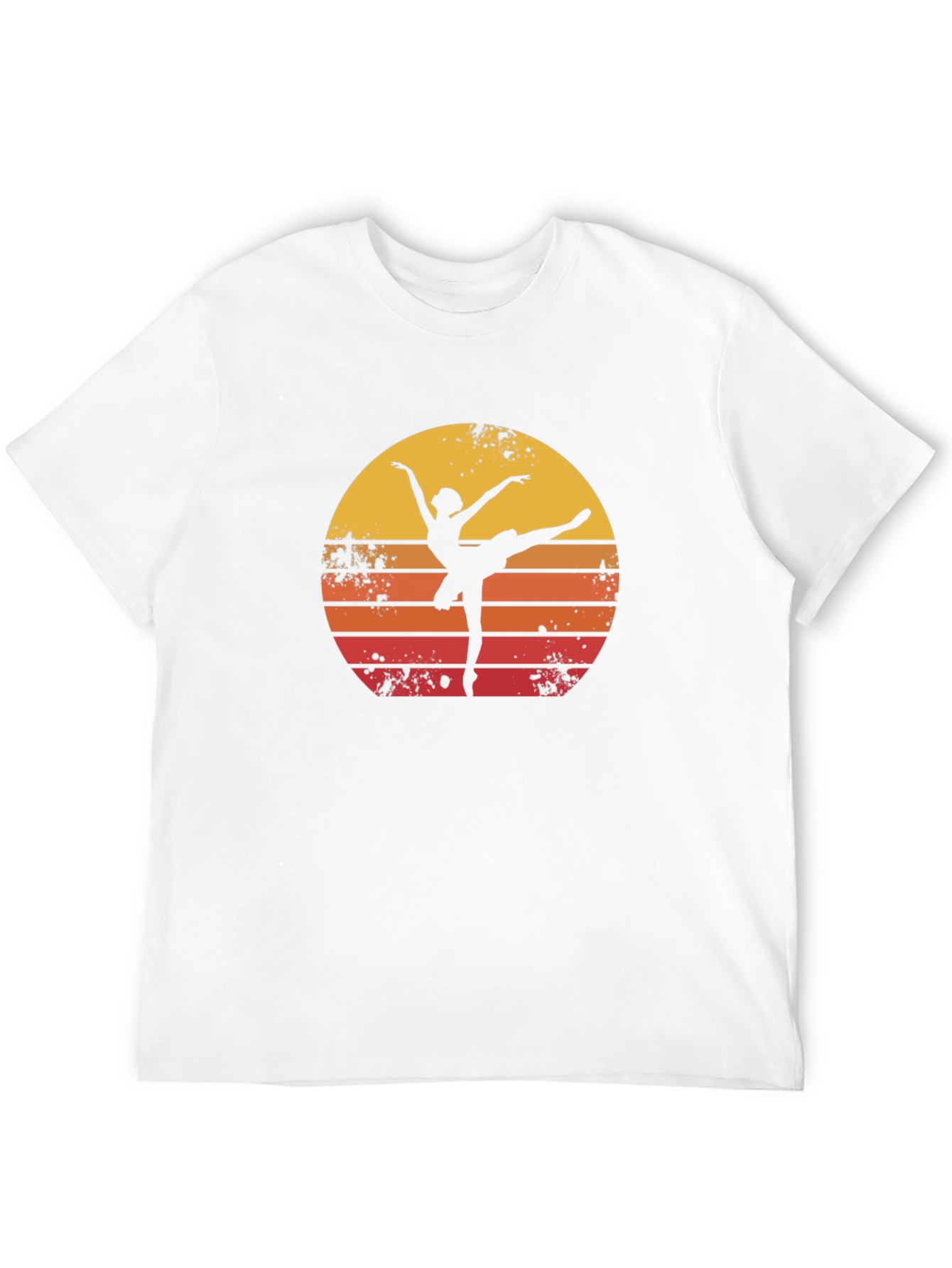 Camiseta Hombre Negra Silueta Bailarina Retro