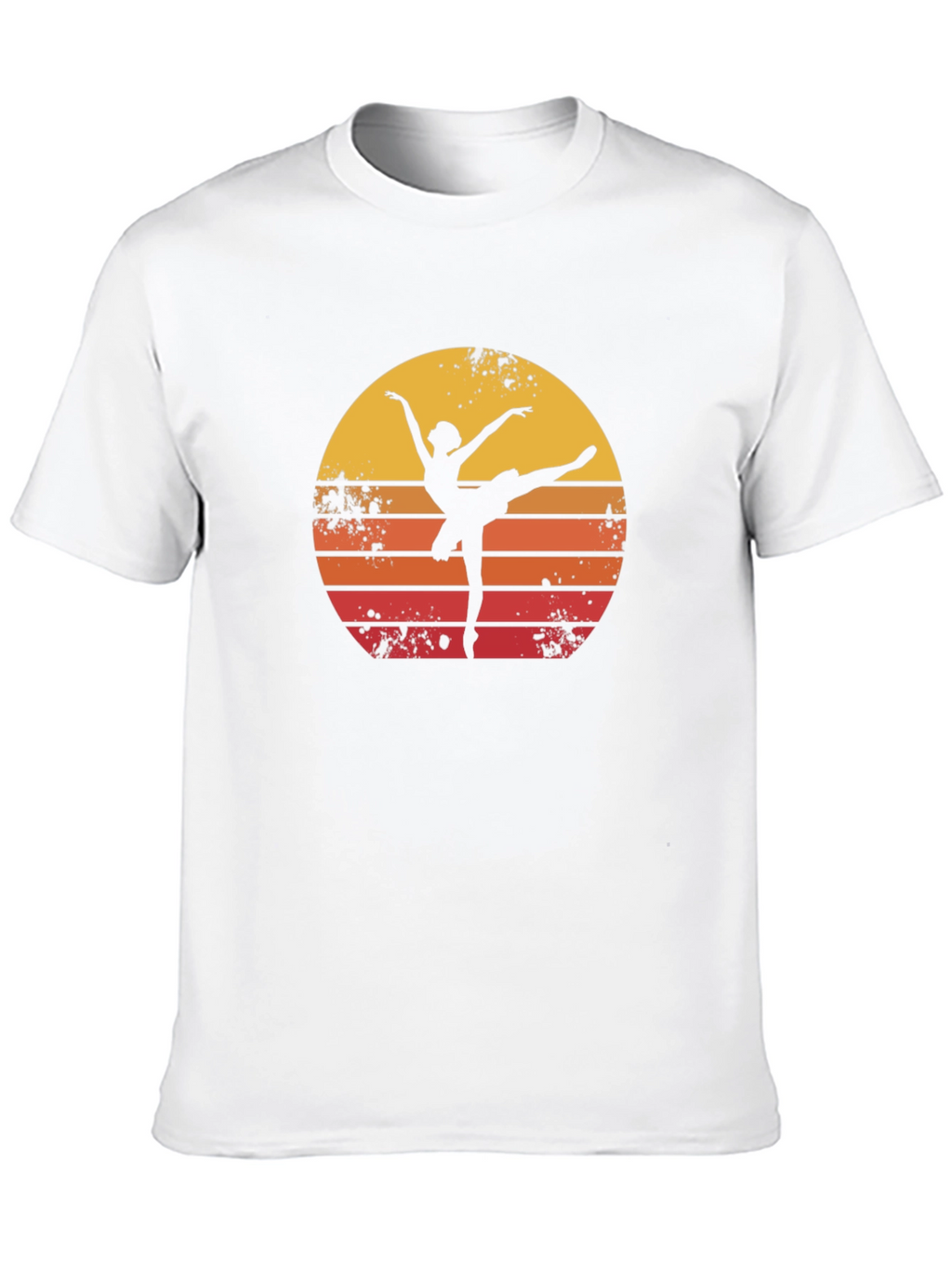 Camiseta Hombre Negra Silueta Bailarina Retro