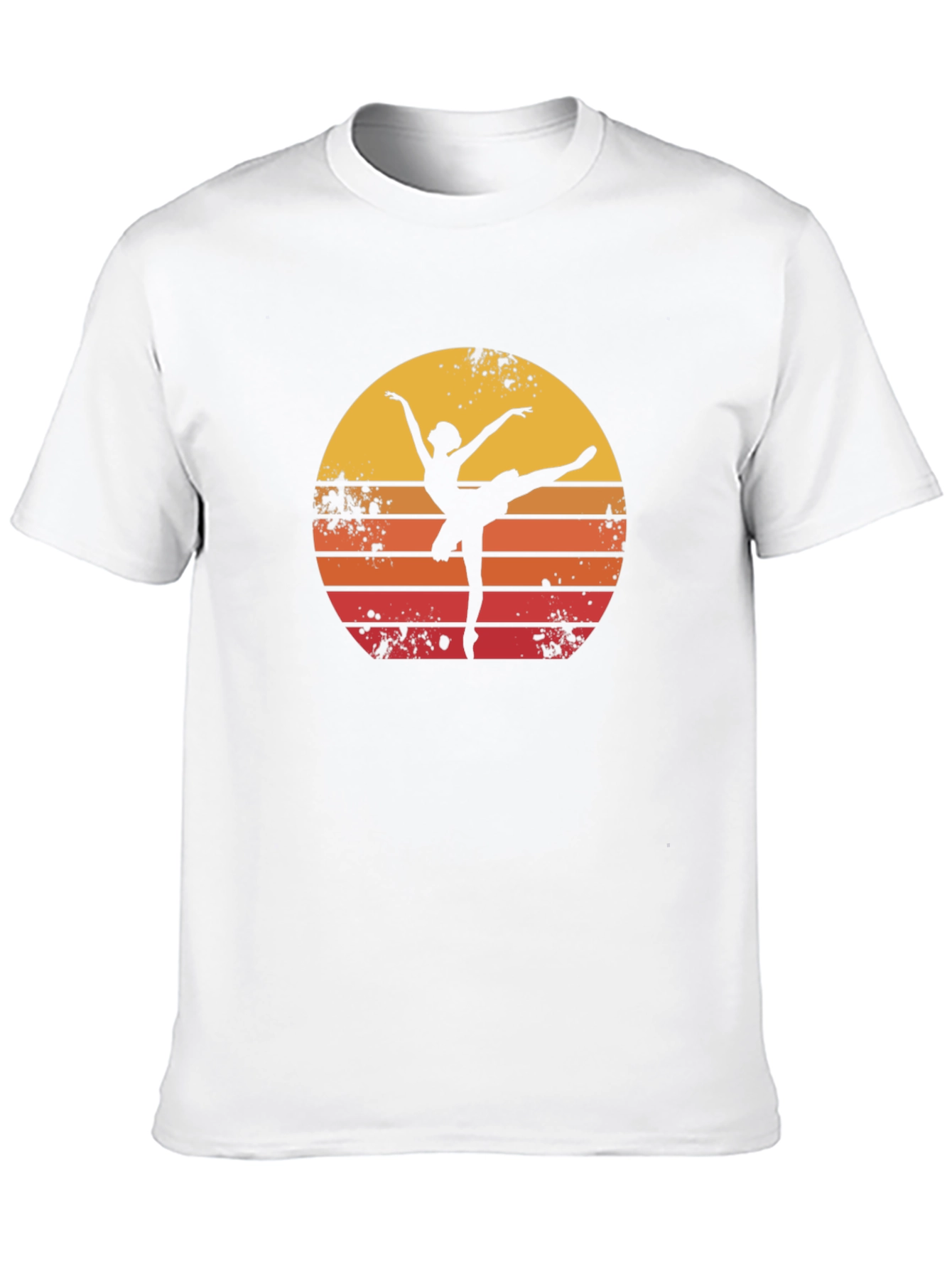 Camiseta Hombre Negra Silueta Bailarina Retro