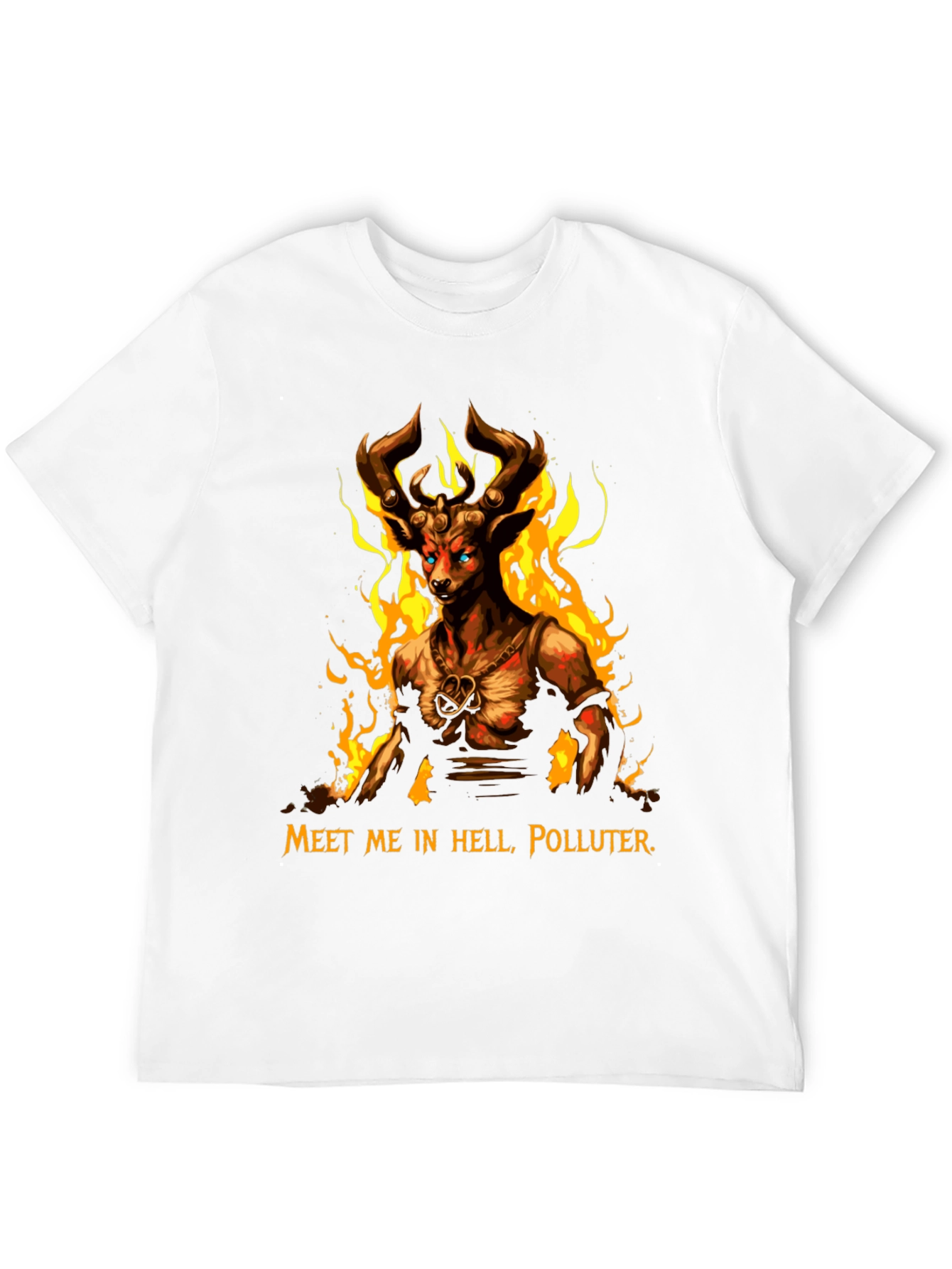 Camiseta Hombre: Ciervo Infernal - Encuentro en el Infierno