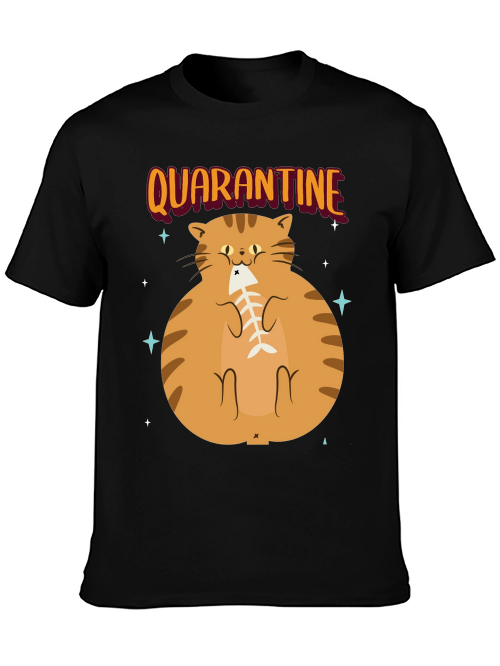 Camiseta con Gato en Cuarentena