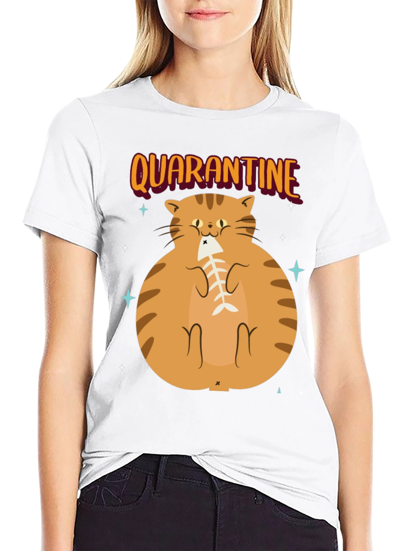 Camiseta con Gato en Cuarentena