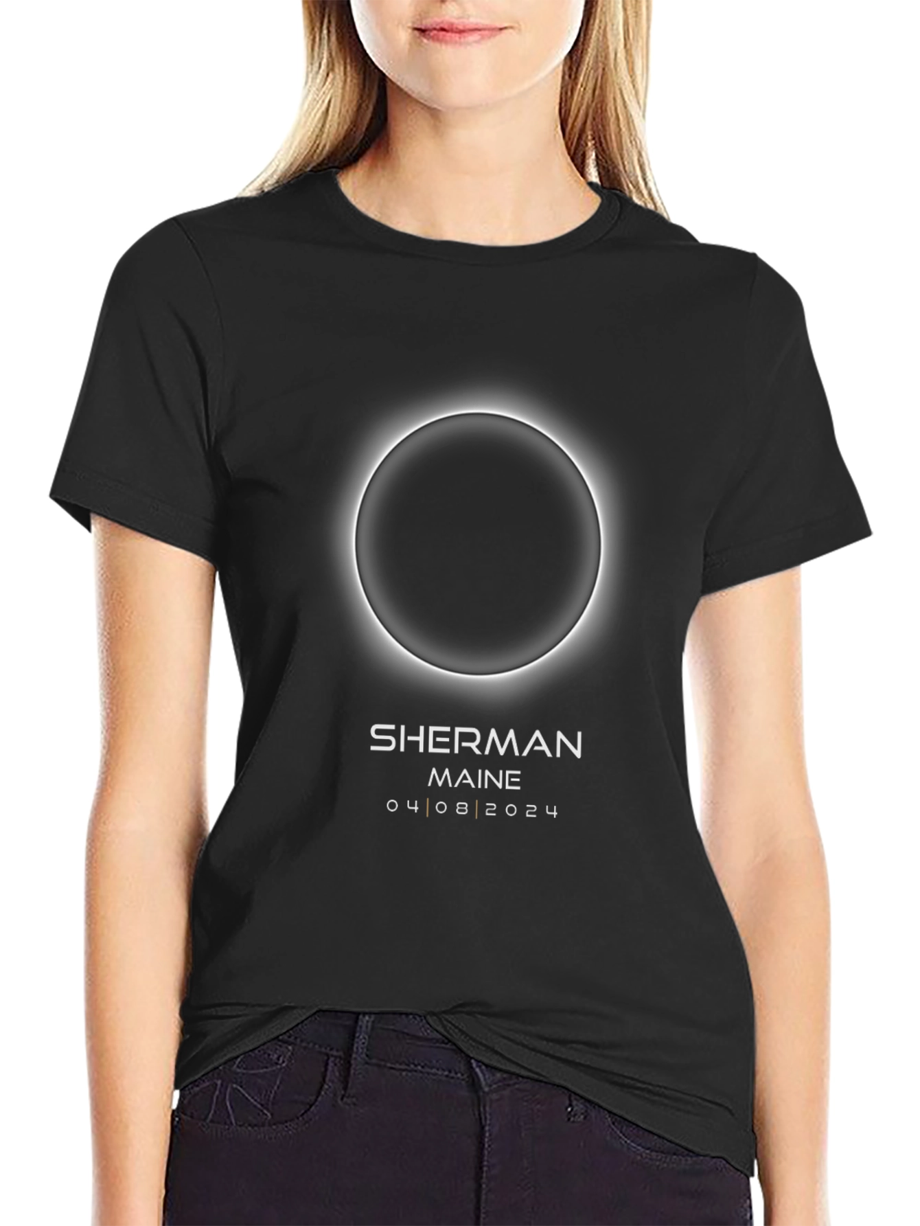Camiseta Eclipse Solar Sherman Maine 2024