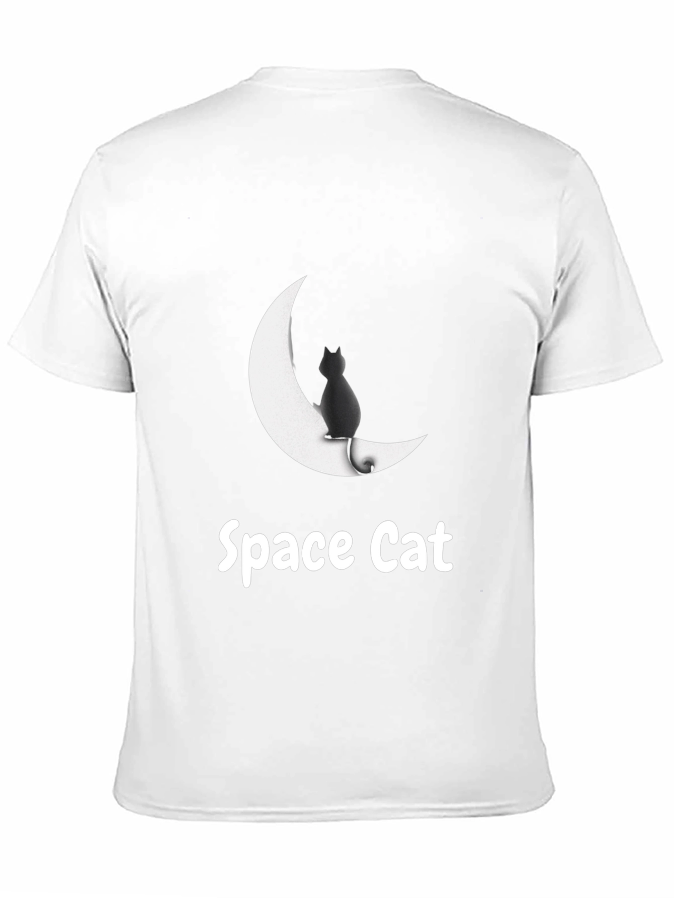 Camiseta Gato Espacial Negra - Diseño Original