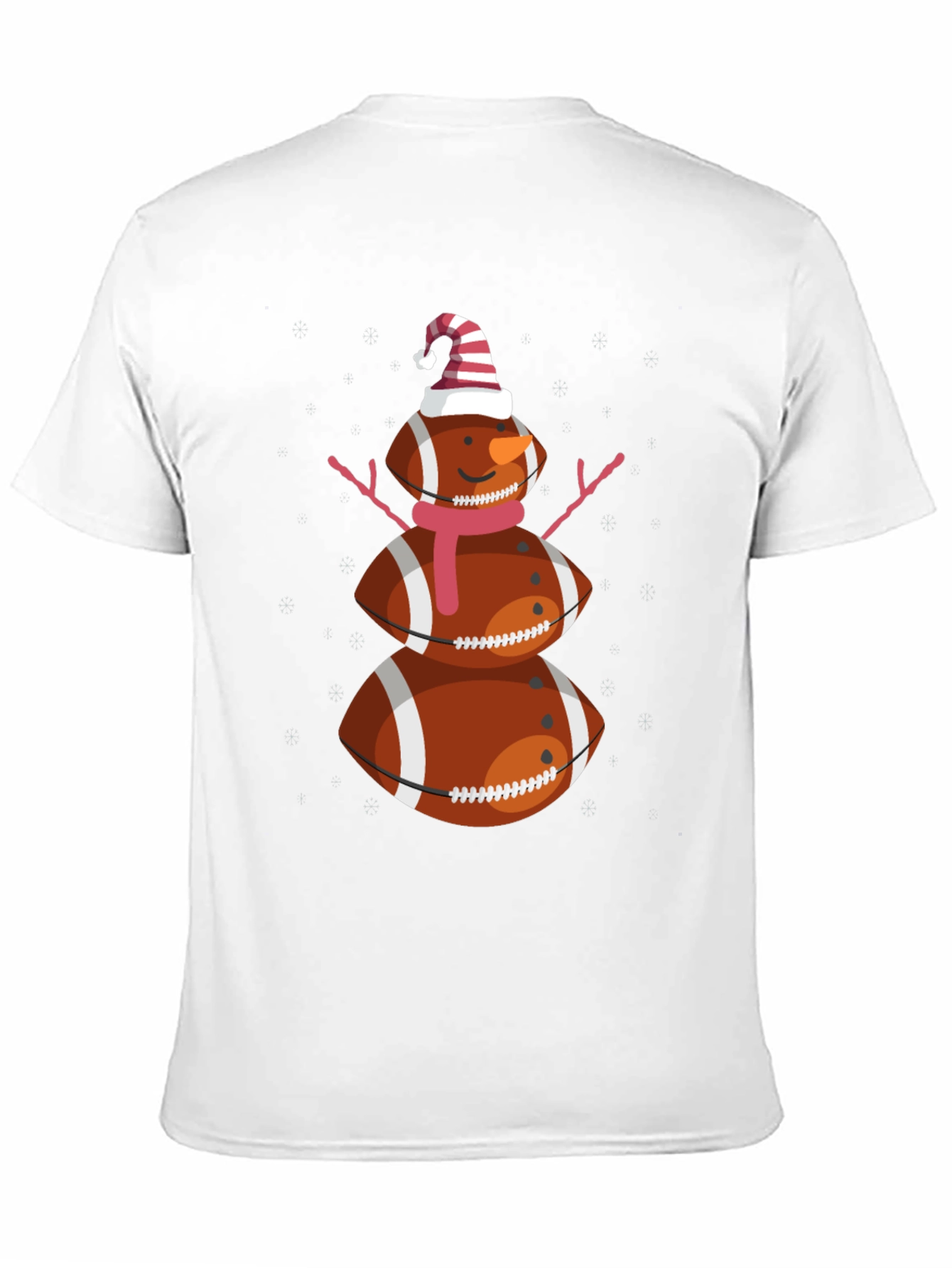 Camiseta Hombre Diseño Muñeco de Nieve Fútbol Americano