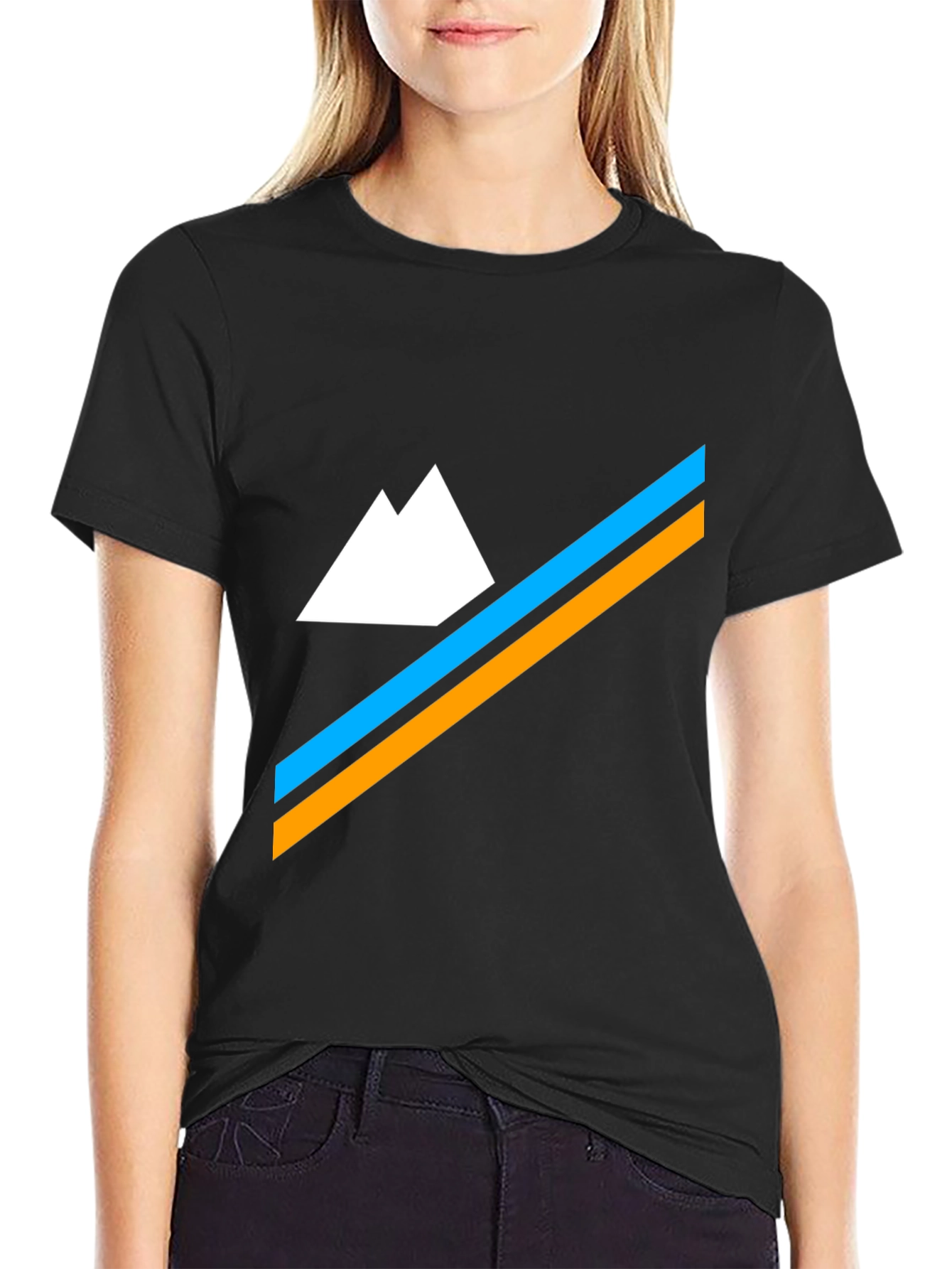 Camiseta Hombre Montaña Minimalista - Diseño Moderno
