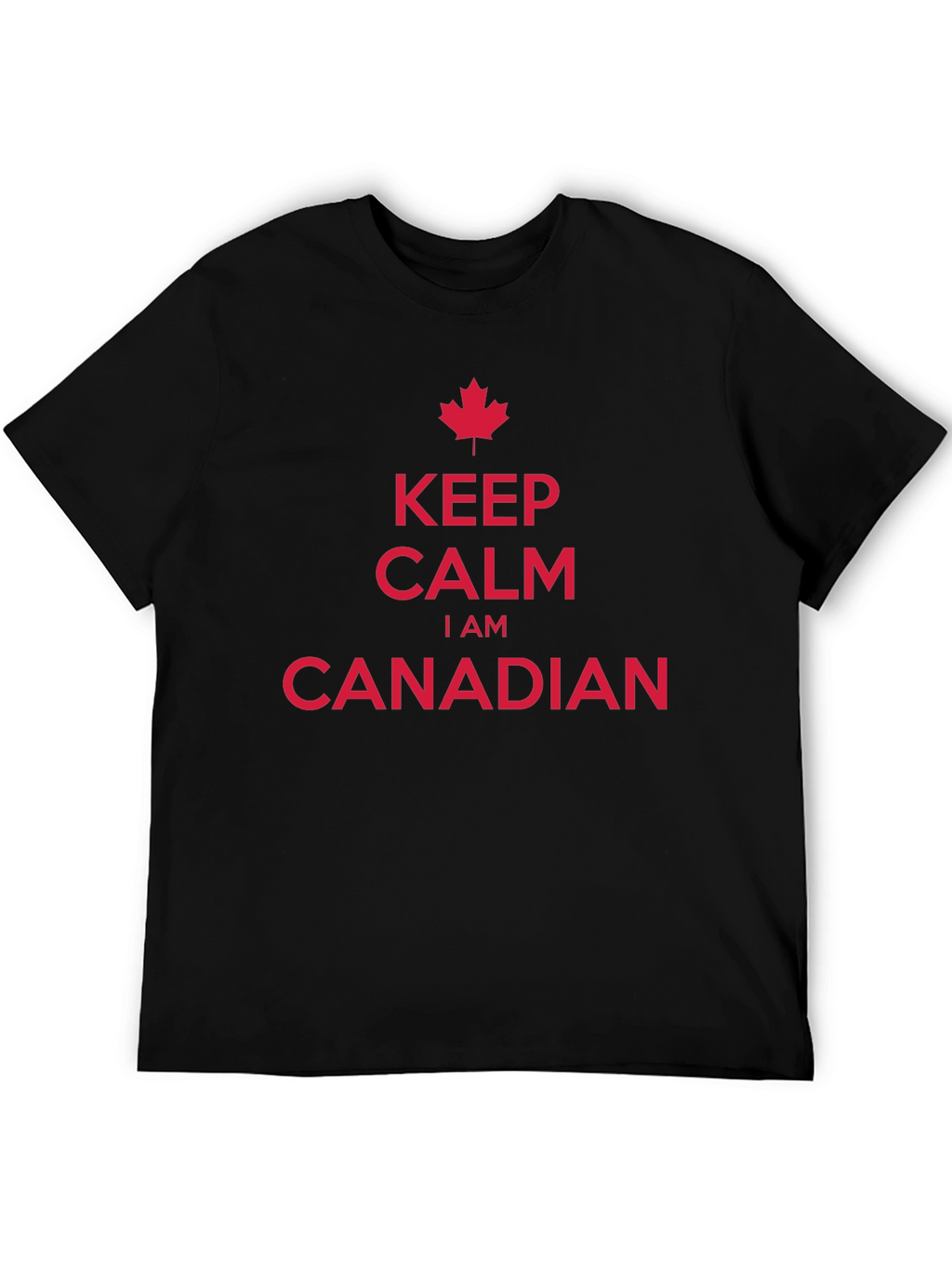 Camiseta Hombre Keep Calm Soy Canadiense Algodón