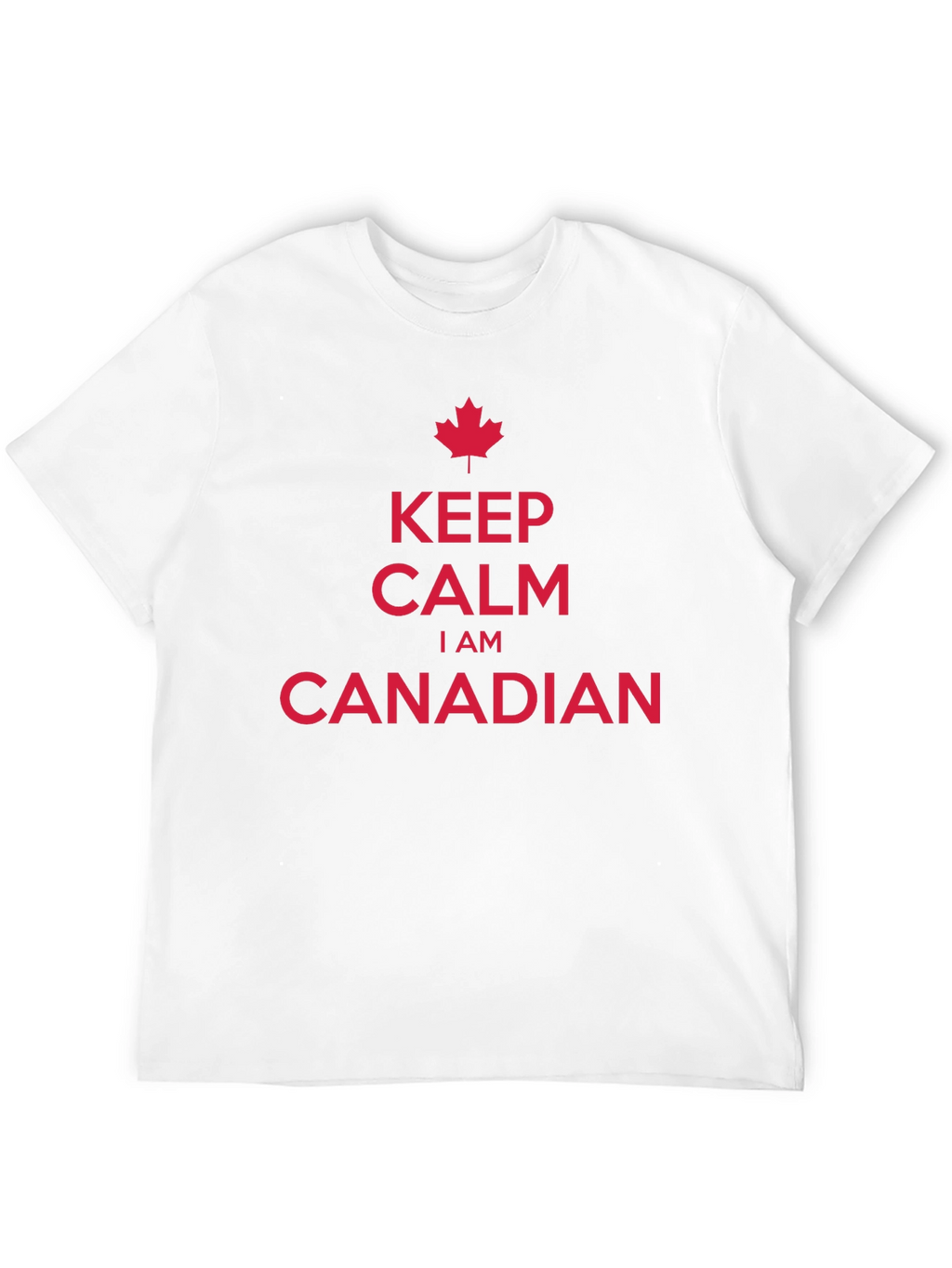 Camiseta Hombre Keep Calm Soy Canadiense Algodón