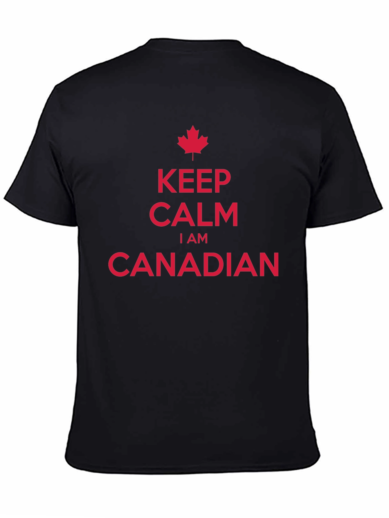 Camiseta Hombre Keep Calm Soy Canadiense Algodón