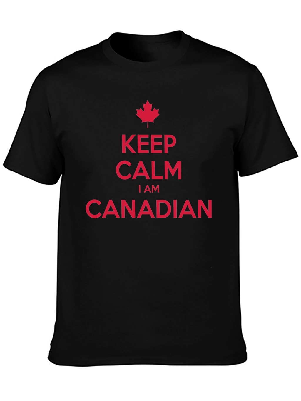 Camiseta Hombre Keep Calm Soy Canadiense Algodón