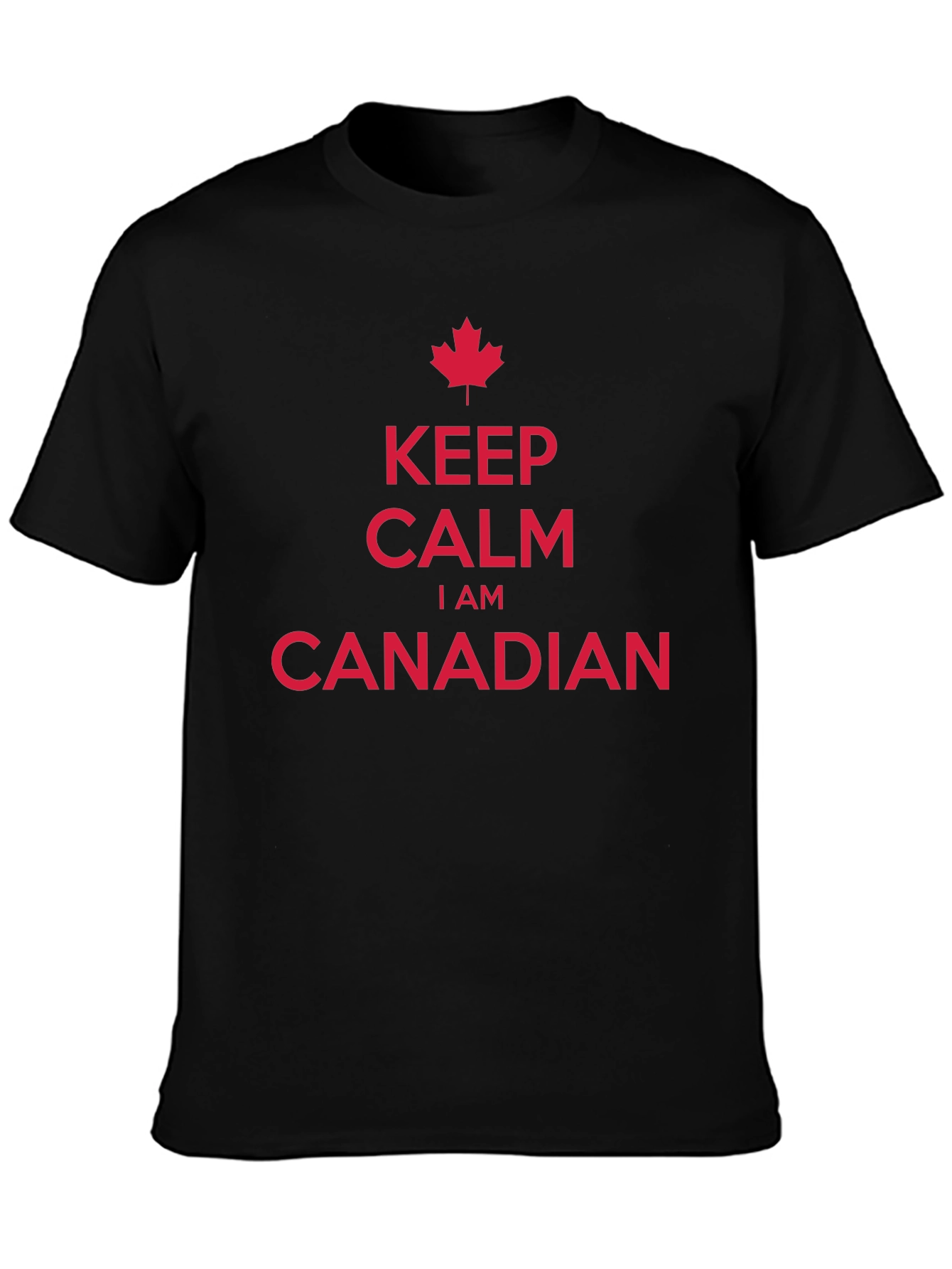 Camiseta Hombre Keep Calm Soy Canadiense Algodón