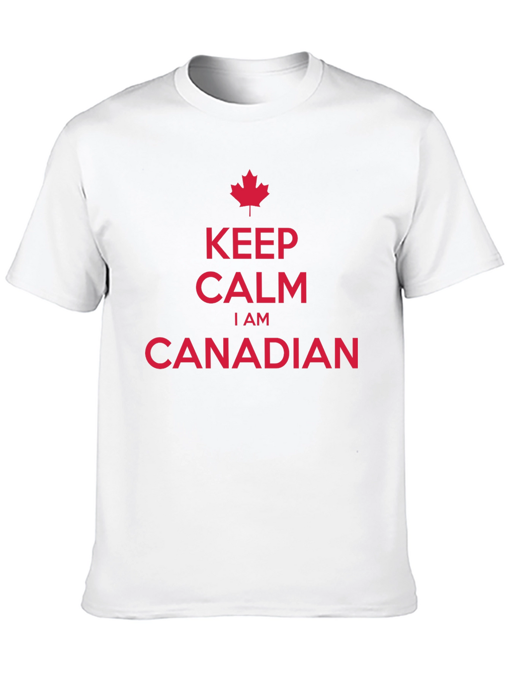 Camiseta Hombre Keep Calm Soy Canadiense Algodón