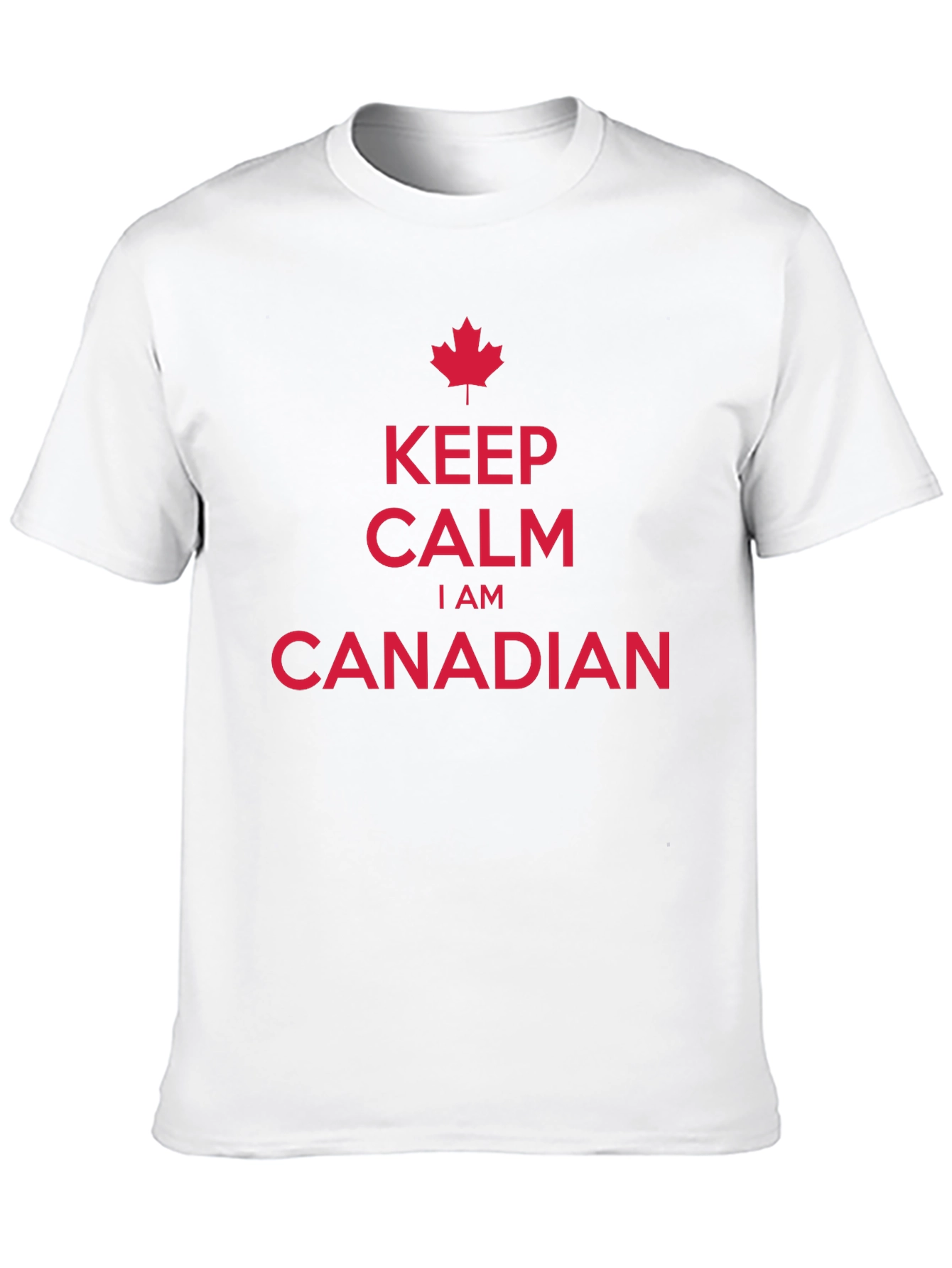 Camiseta Hombre Keep Calm Soy Canadiense Algodón