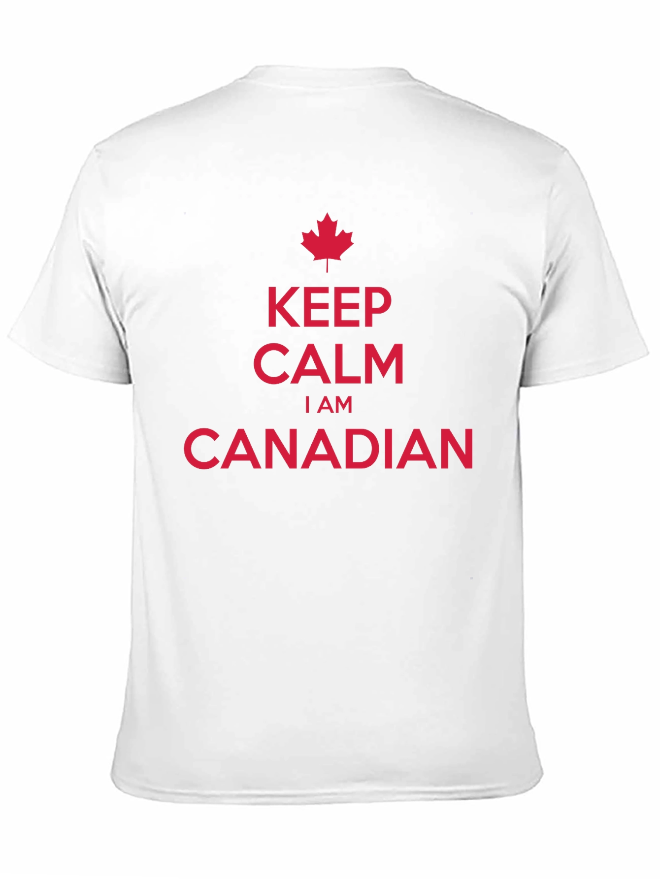Camiseta Hombre Keep Calm Soy Canadiense Algodón