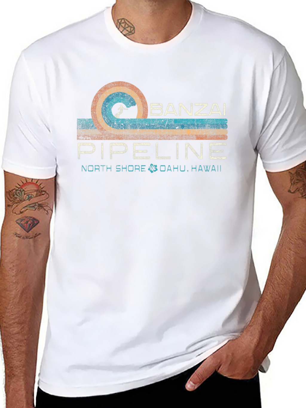 Camiseta Banzai Pipeline Oahu Hawaii Retro
