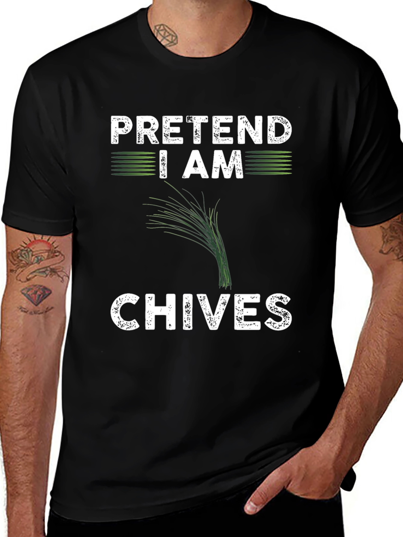 Camiseta Finge que soy cebollines - Humor Culinario