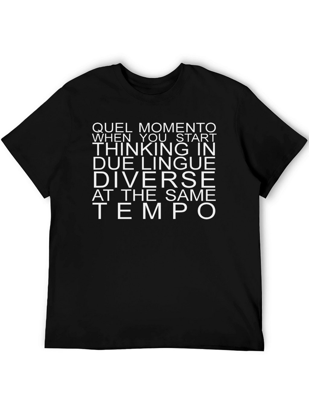 Camiseta Bilingüe Negra Quel Momento