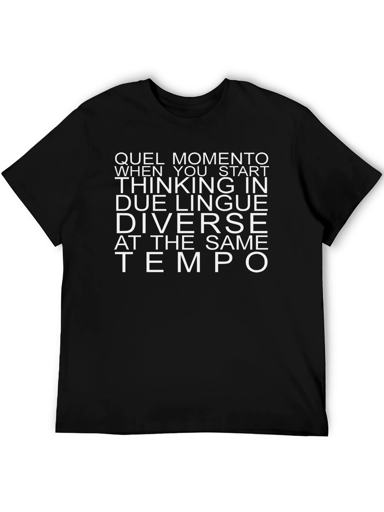 Camiseta Bilingüe Negra Quel Momento