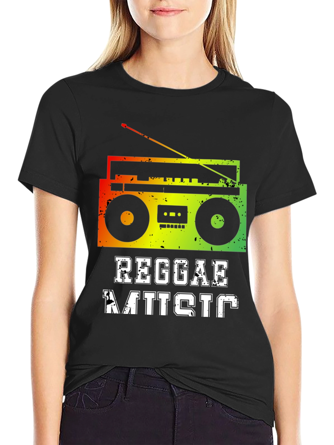 Camiseta Hombre Reggae Music Diseño Retro