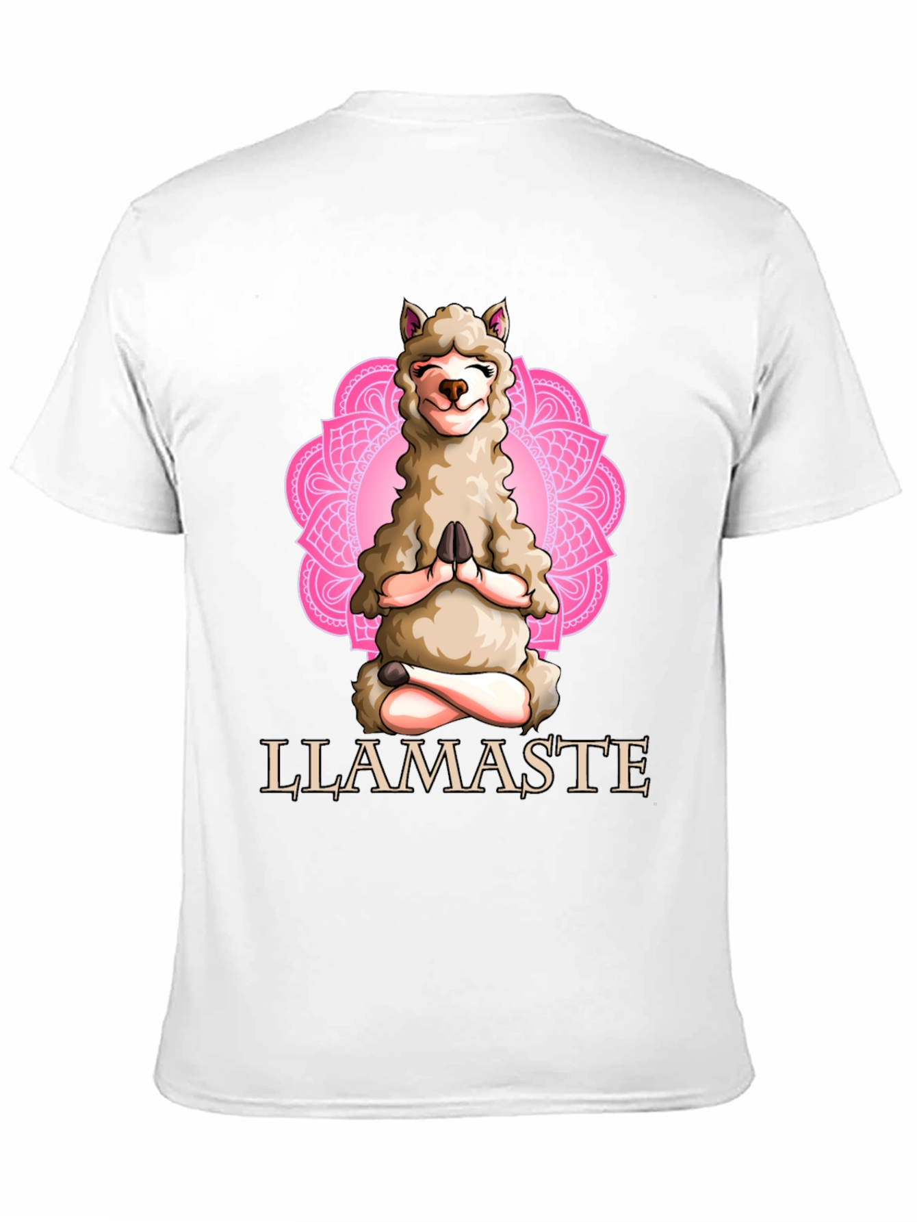 Camiseta Hombre Negra con Diseño de Llama Meditando