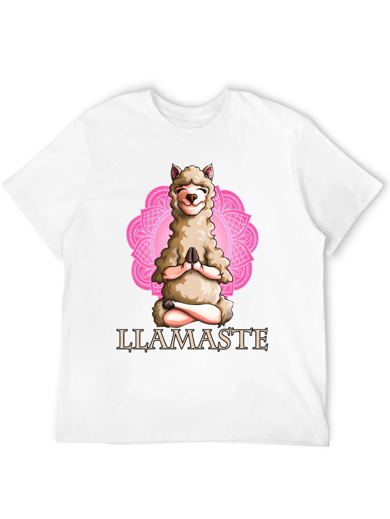 Camiseta Hombre Negra con Diseño de Llama Meditando