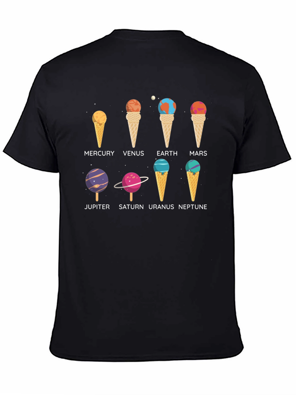 Camiseta Hombre Planetas Helados