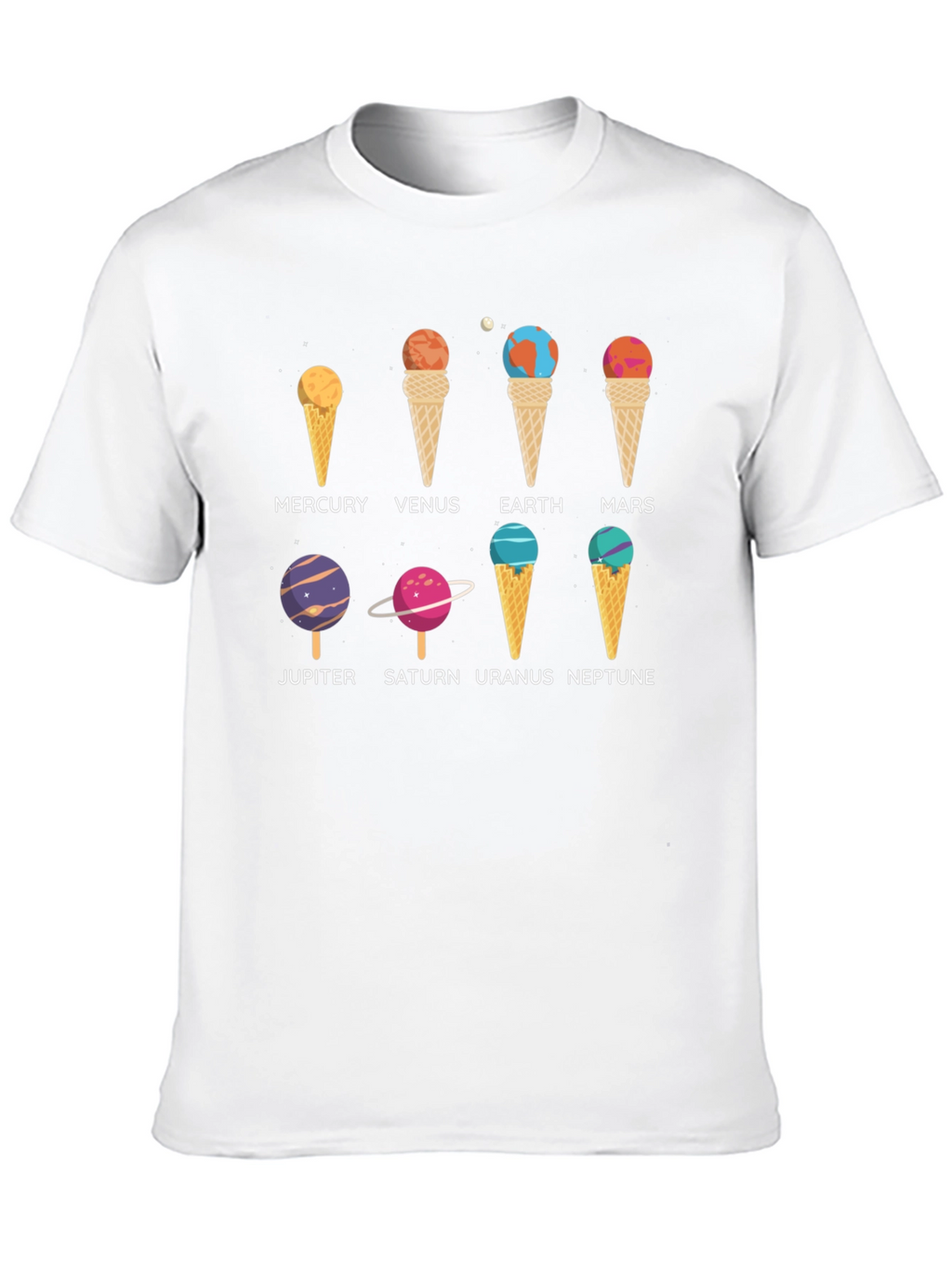 Camiseta Hombre Planetas Helados