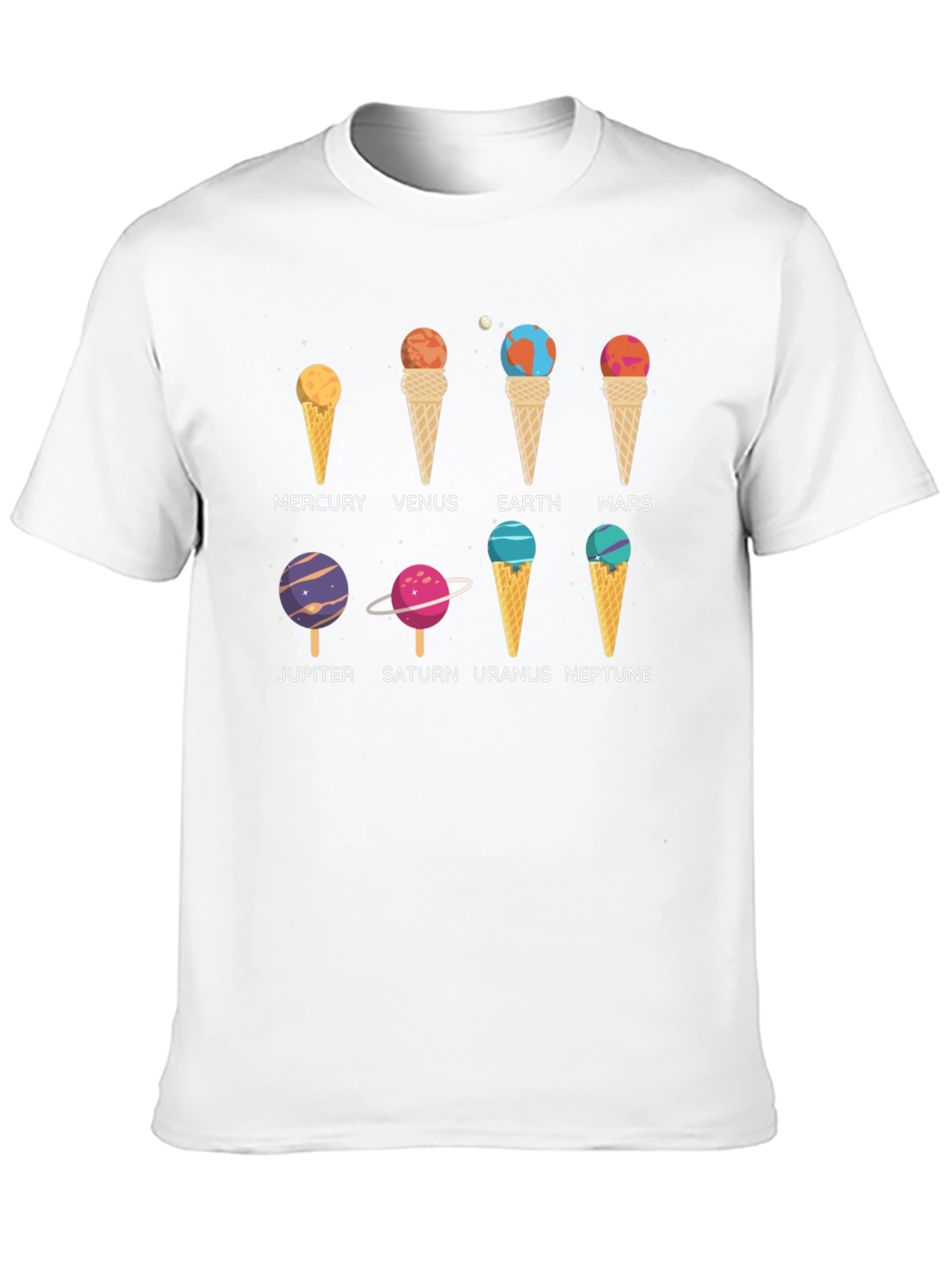 Camiseta Hombre Planetas Helados