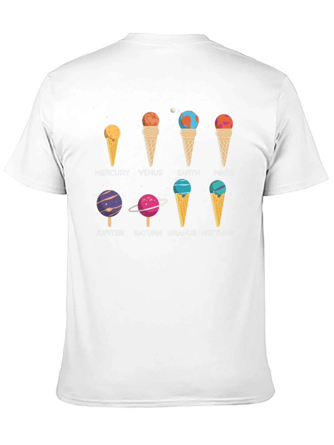 Camiseta Hombre Planetas Helados