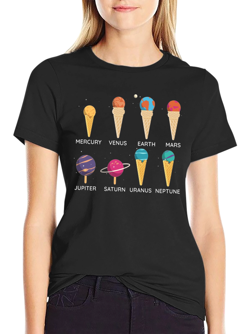 Camiseta Hombre Planetas Helados
