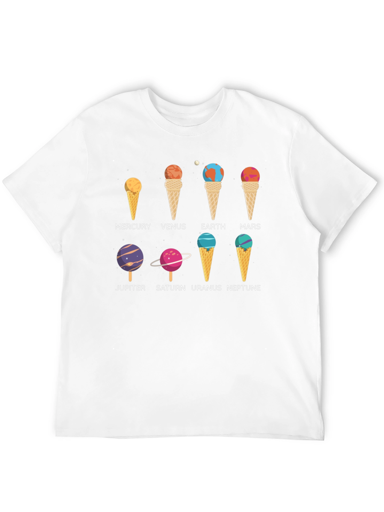 Camiseta Hombre Planetas Helados