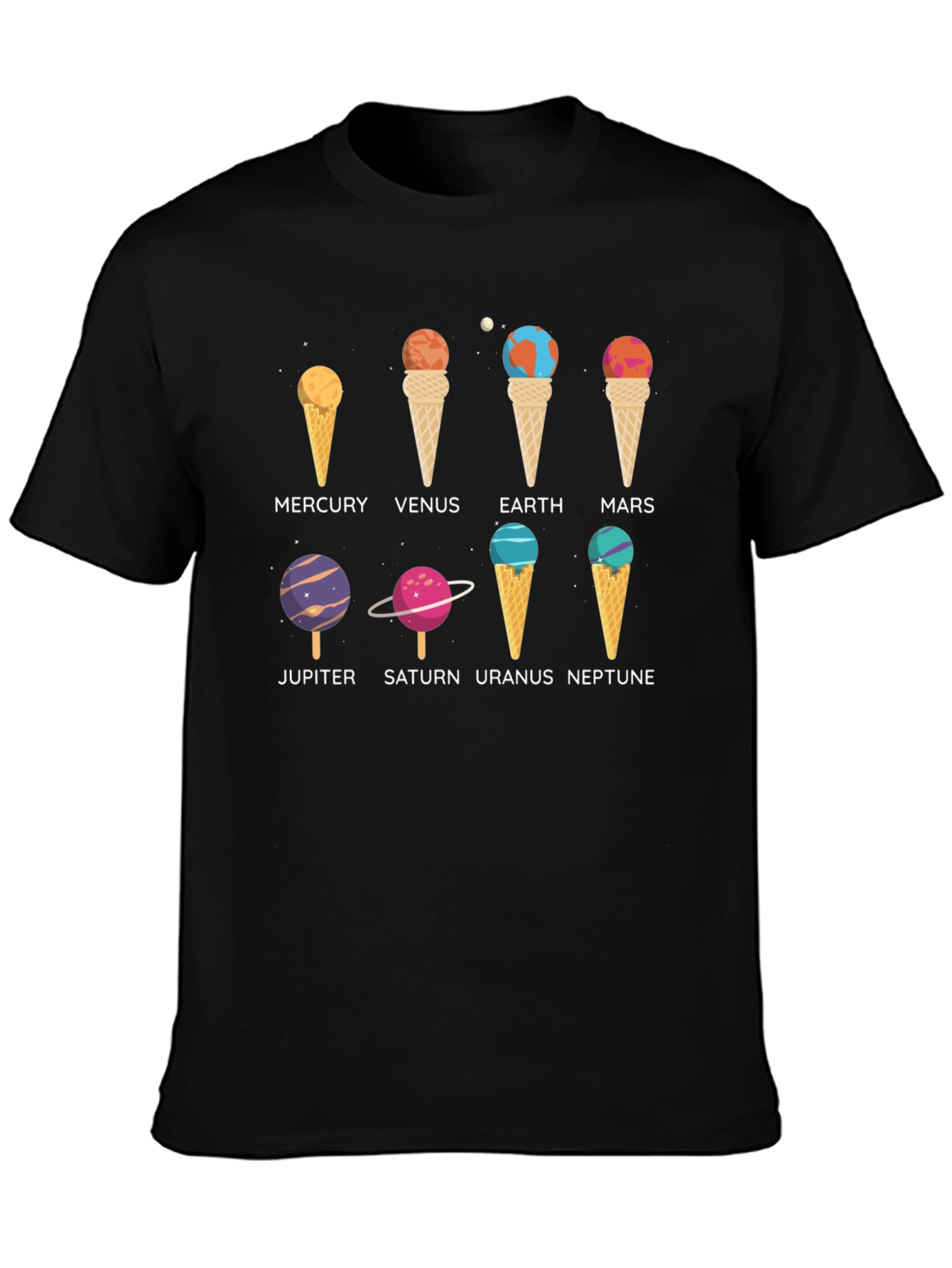 Camiseta Hombre Planetas Helados