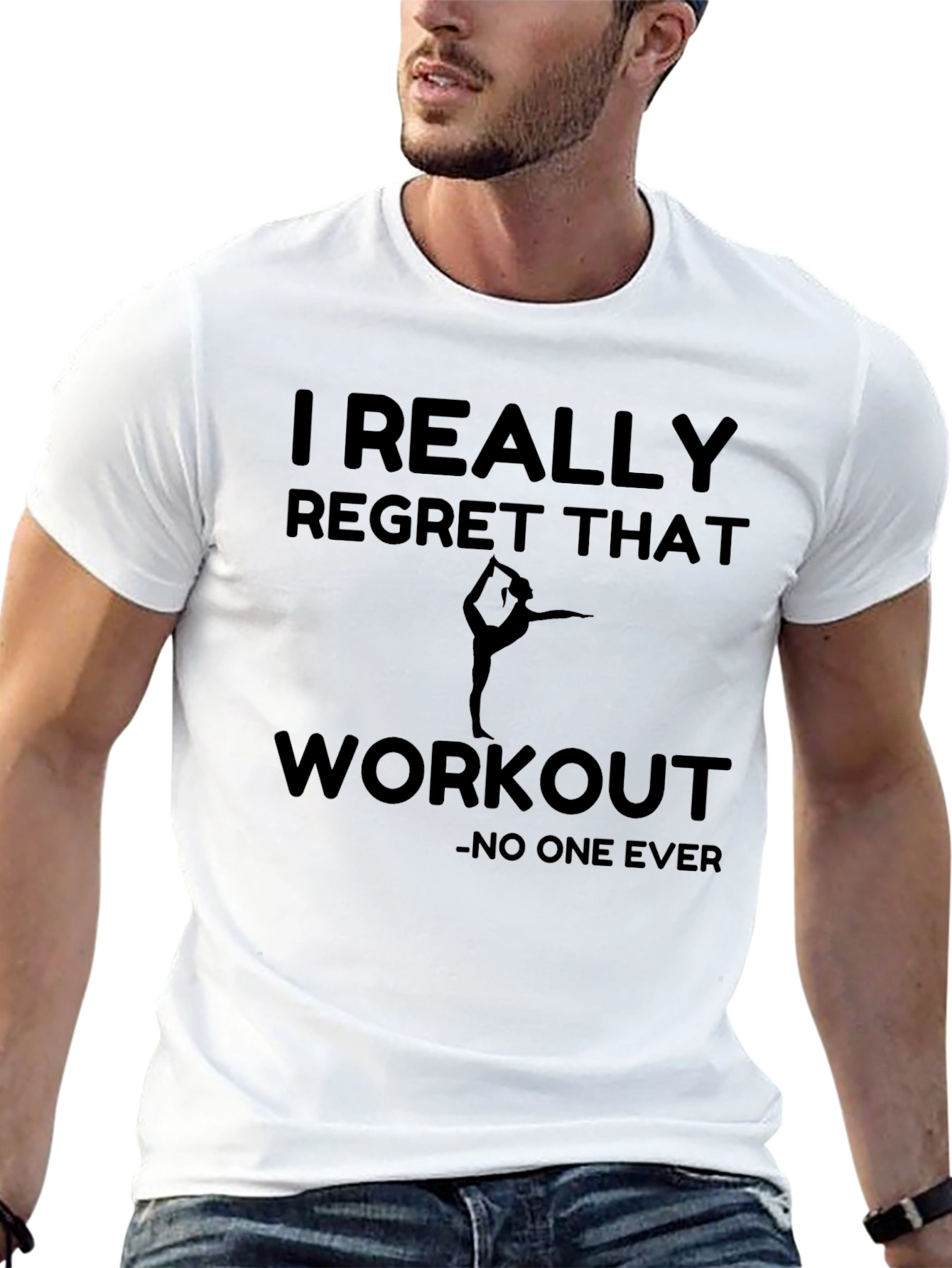 Camiseta Hombre Negra I Regret That Workout